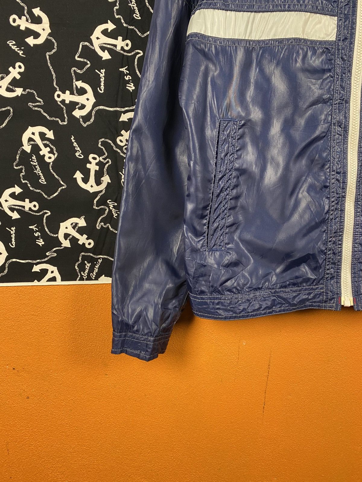 Vintage Vintage BALL Nylon Racing Jacket Blue Reflective Stripe Size US L / EU 52-54 / 3 - 8 Thumbnail