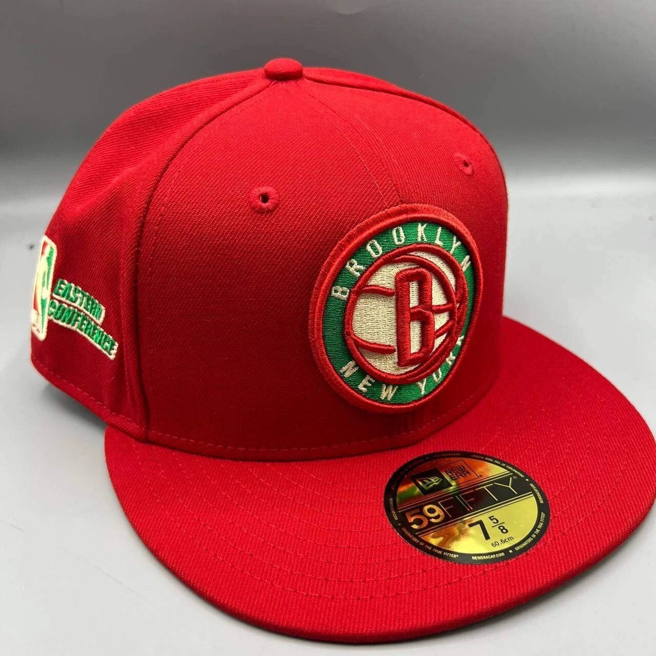 New Era Brooklyn Nets Hat Men 7 5/8 59Fifty New Era NBA Fitted Cap Size ONE SIZE - 1 Thumbnail