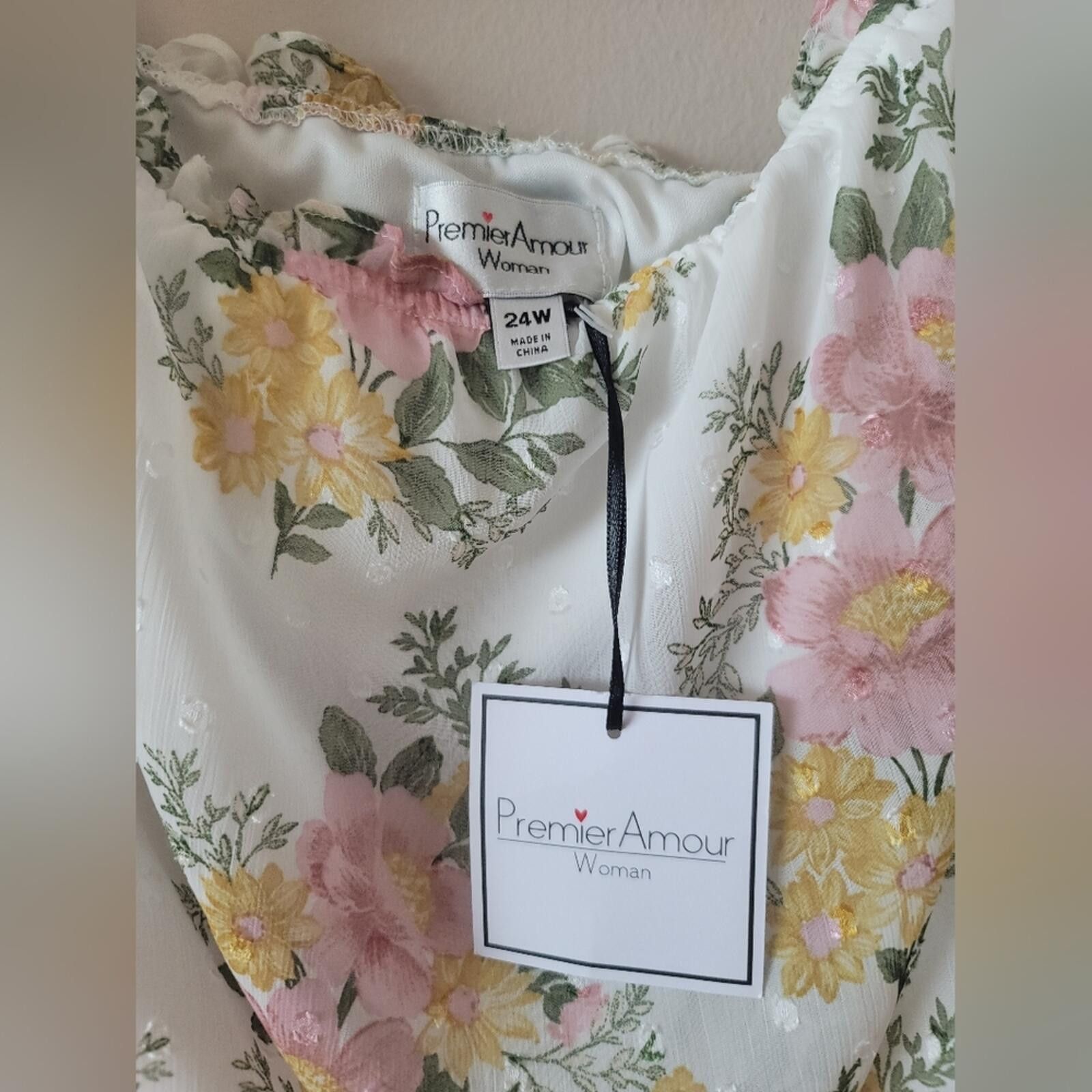 Other Premier Floral Off-Shoulder Mini Dress NWT Sz 24w Size 4XL / US 24-26 - 3 Thumbnail