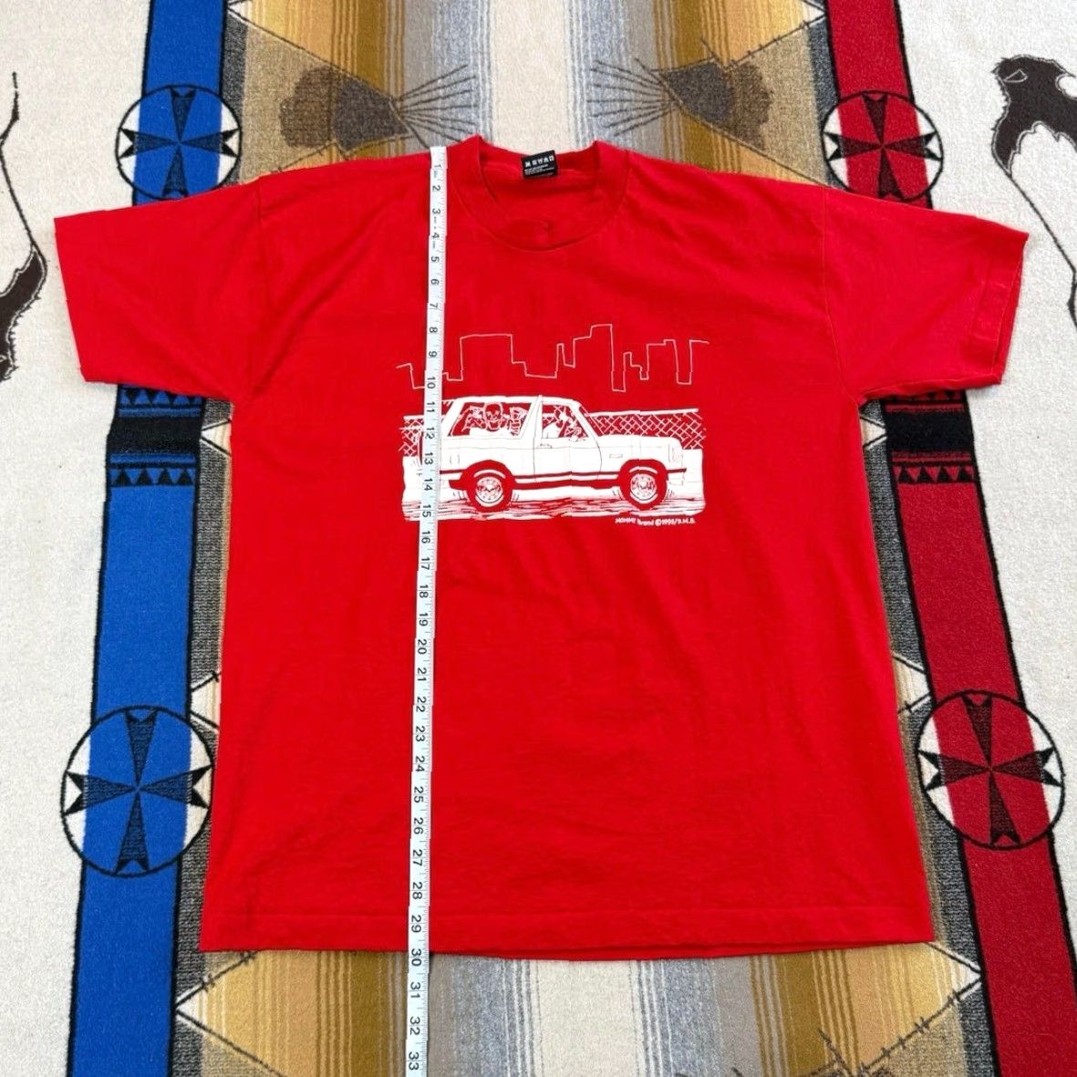 Fruit Of The Loom VINTAGE 90s OJ Simpson Bronco Car Chase T-Shirt XL Mens Red Short Sleeve Made In USA Size US XL / EU 56 / 4 - 8 Thumbnail
