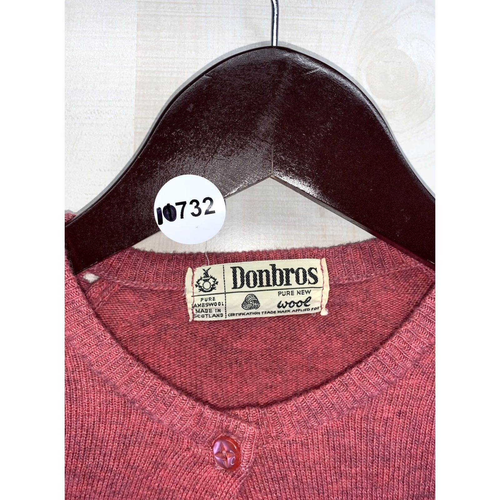Pinko VINTAGE Donbros Sweater Cardigan Womens Purple Pink Lambswool 1970s 80s Made In Scotland M Size M / US 6-8 / IT 42-44 - 2 Thumbnail