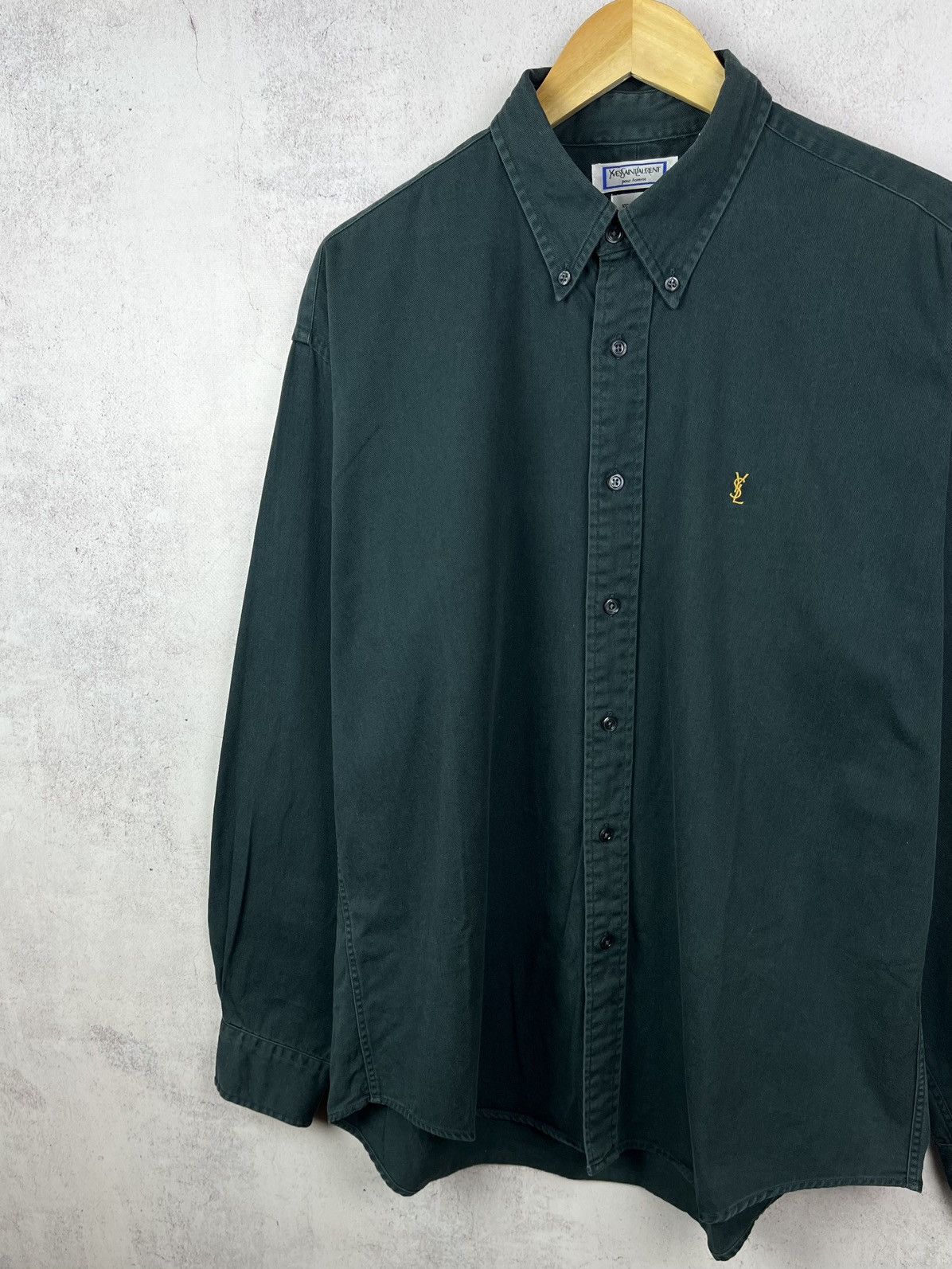 Yves Saint Laurent Vintage Yves Saint Laurent Heavy Button Up Shirt YSL 90s Y2K Size US XL / EU 56 / 4 - 2 Thumbnail