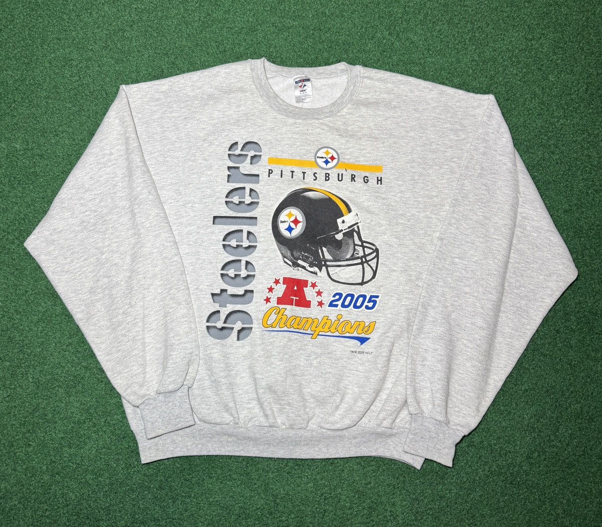 NFL Vintage Pittsburgh Steelers Champions Retro Gray Sweatshirt Size US XL / EU 56 / 4 - 1 Thumbnail