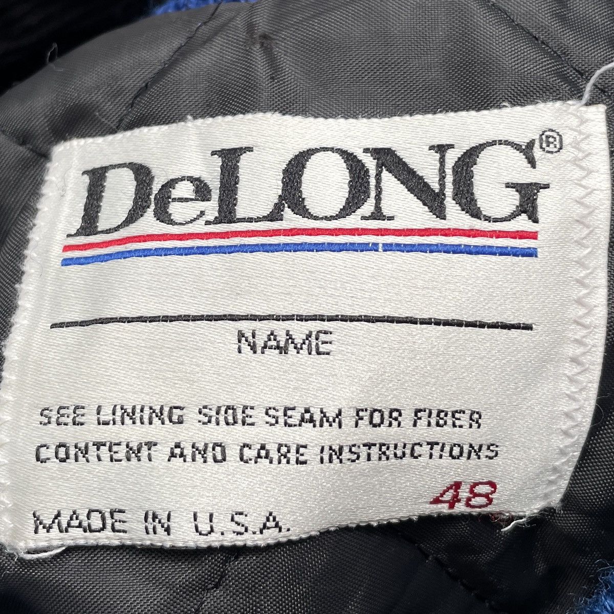 Vintage Vintage Brand De Long Leather Varsity Jacket 1990s Size US M / EU 48-50 / 2 - 9 Thumbnail