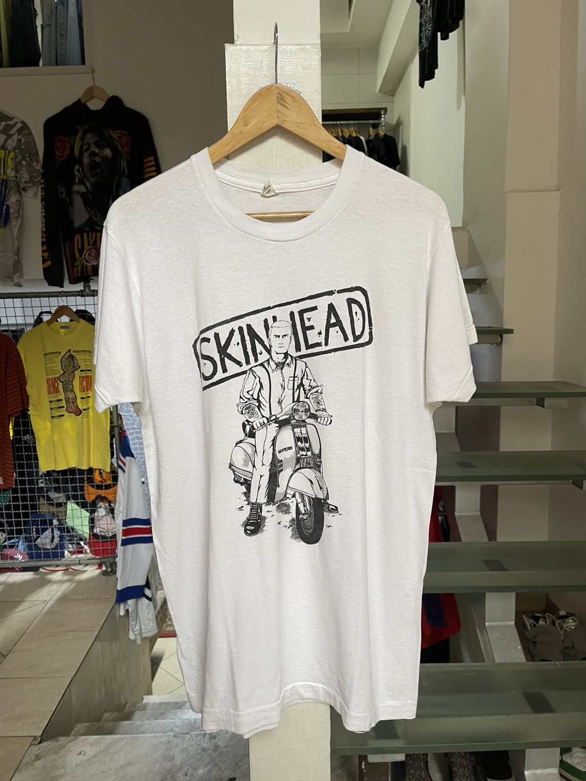 Vintage Vintage 80s Skinhead T shirt Vespa Size US XL / EU 56 / 4 - 1 Thumbnail