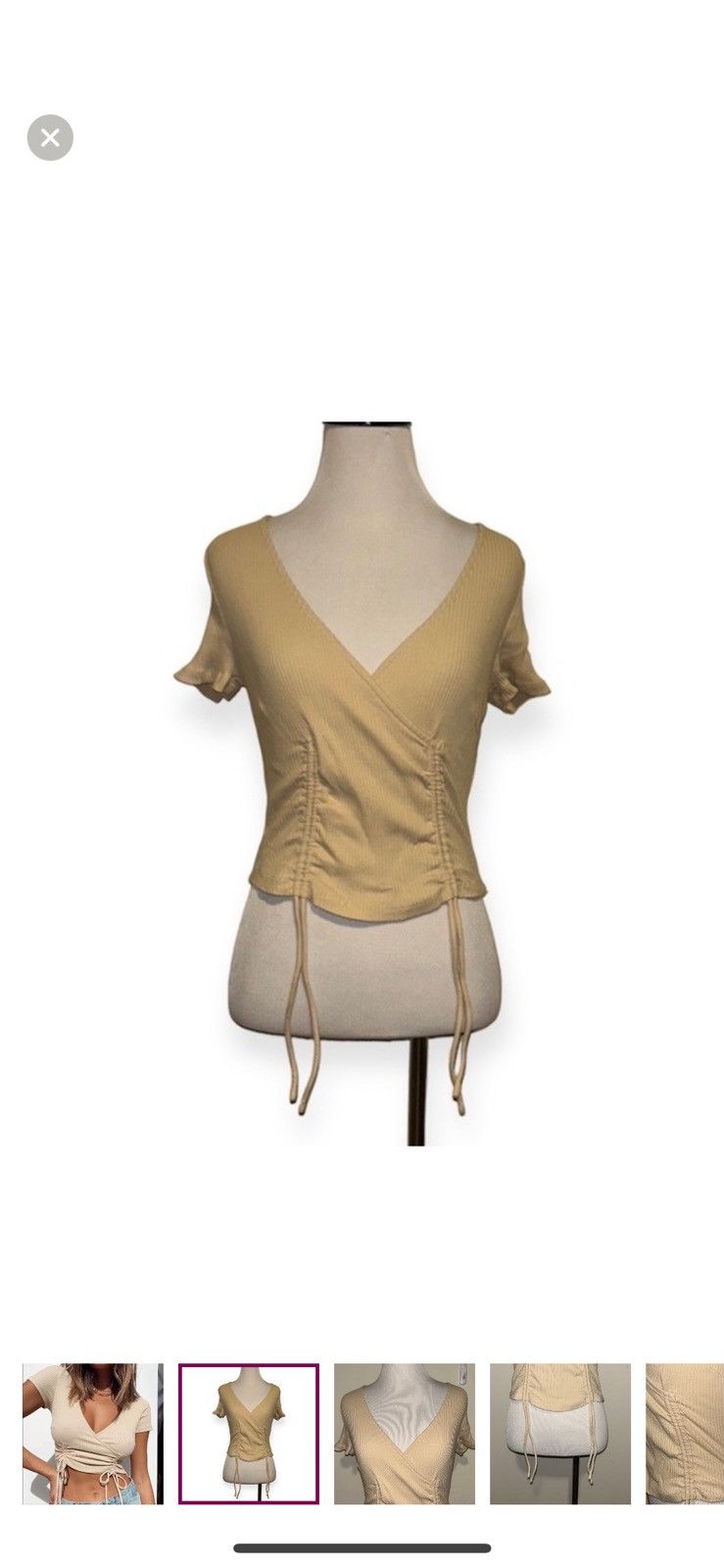PRINCESS POLLY Princess Polly Carmen drawstring surplice top size 8 Size M / US 6-8 / IT 42-44 - 1 Thumbnail