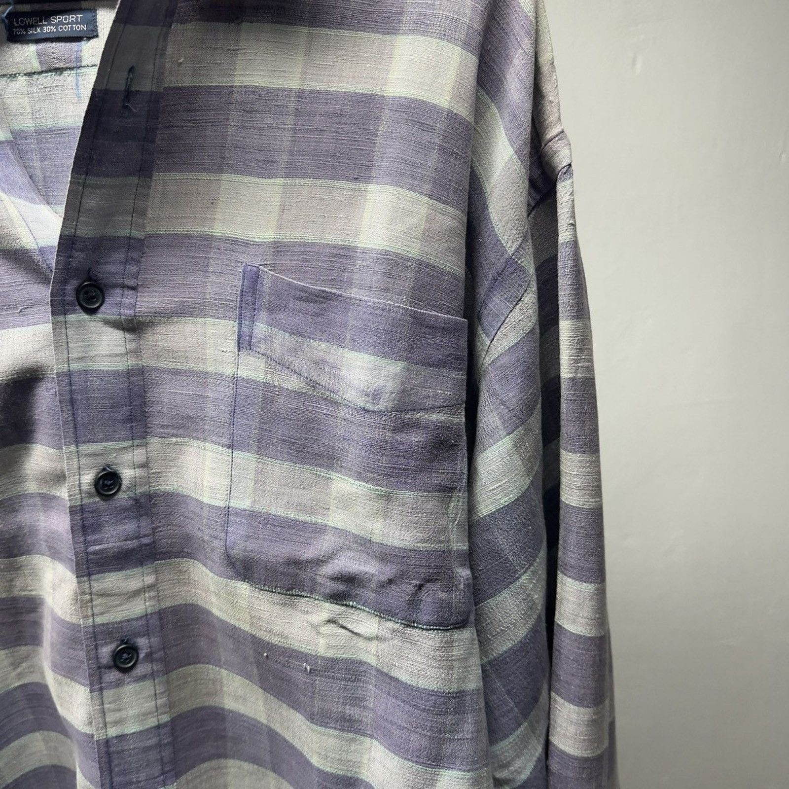 Vintage Polo Ralph Lauren Plaid Striped Lowell Shirt ERD Grunge Size US XL / EU 56 / 4 - 8 Thumbnail