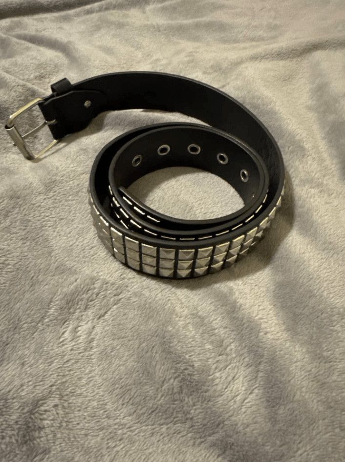 Japanese Brand × Vintage Y2K 2000s Gothic Leather Studded Belt Size ONE SIZE - 2 Thumbnail