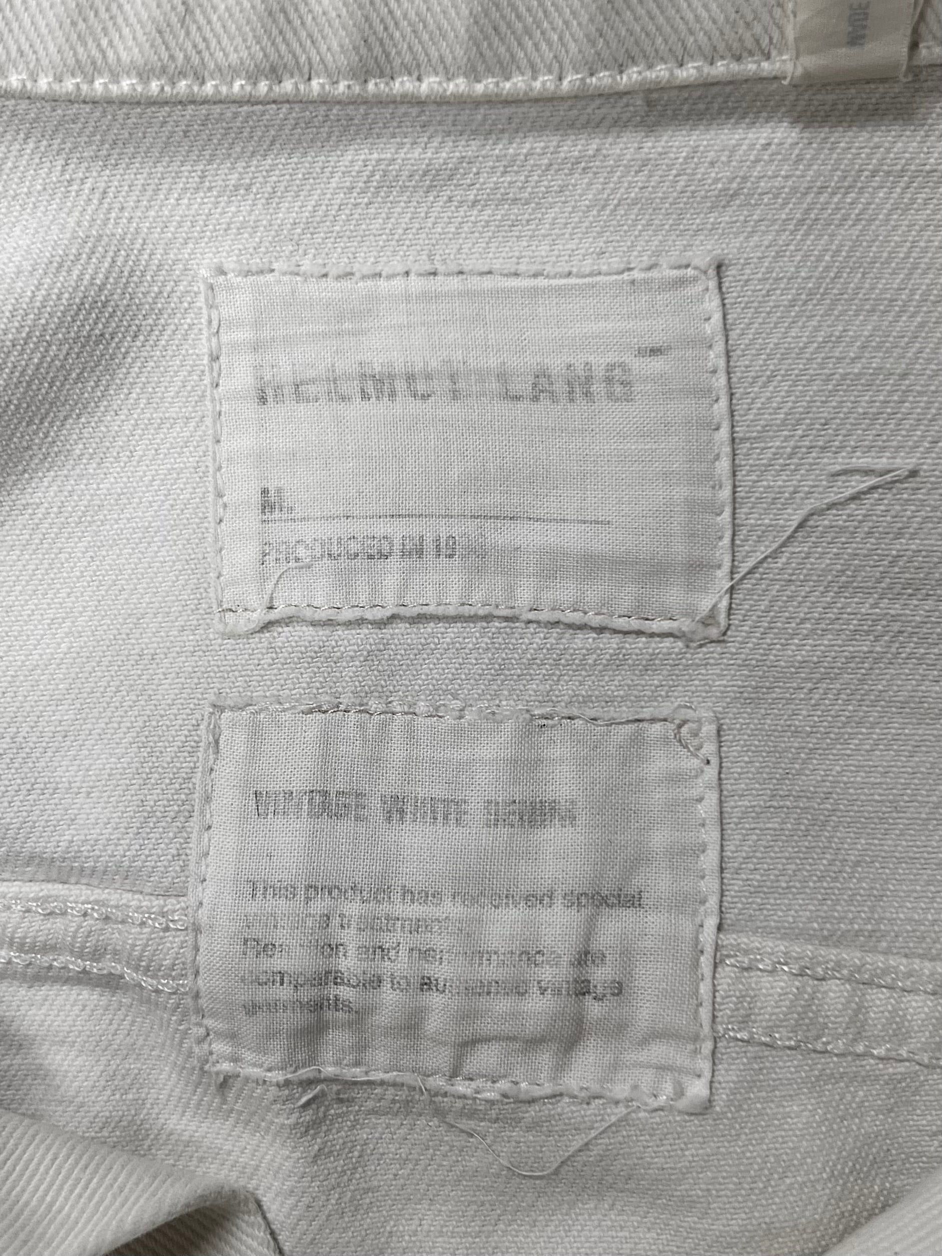 Helmut Lang Vintage 1998 Helmut Lang White ‘Sanded Denim’ Trucker Jacket Size US M / EU 48-50 / 2 - 4 Thumbnail