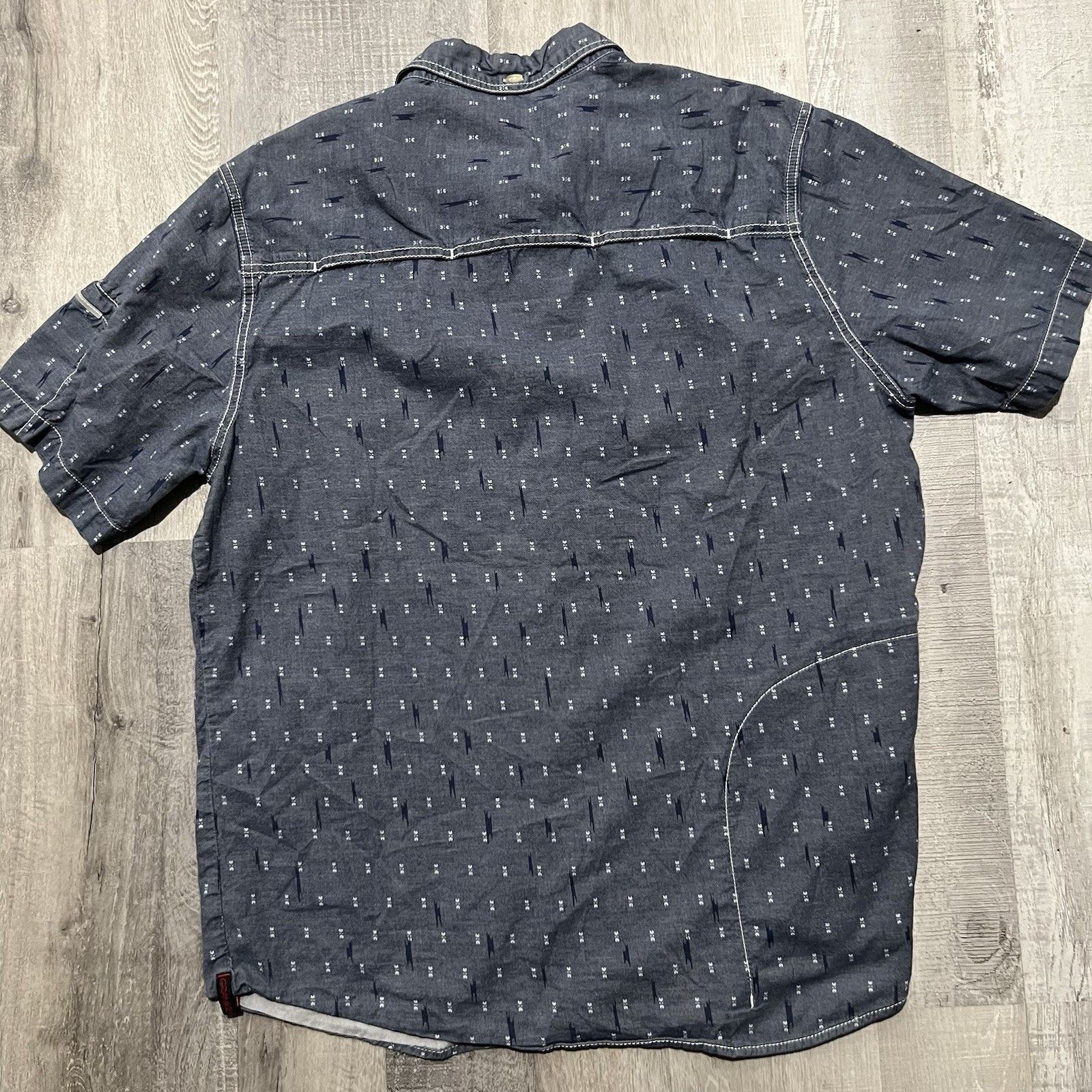Gramicci Gramicci Shirt Blue Aztec Vented Button Up Y2K Side Pocket L Size US L / EU 52-54 / 3 - 2 Thumbnail