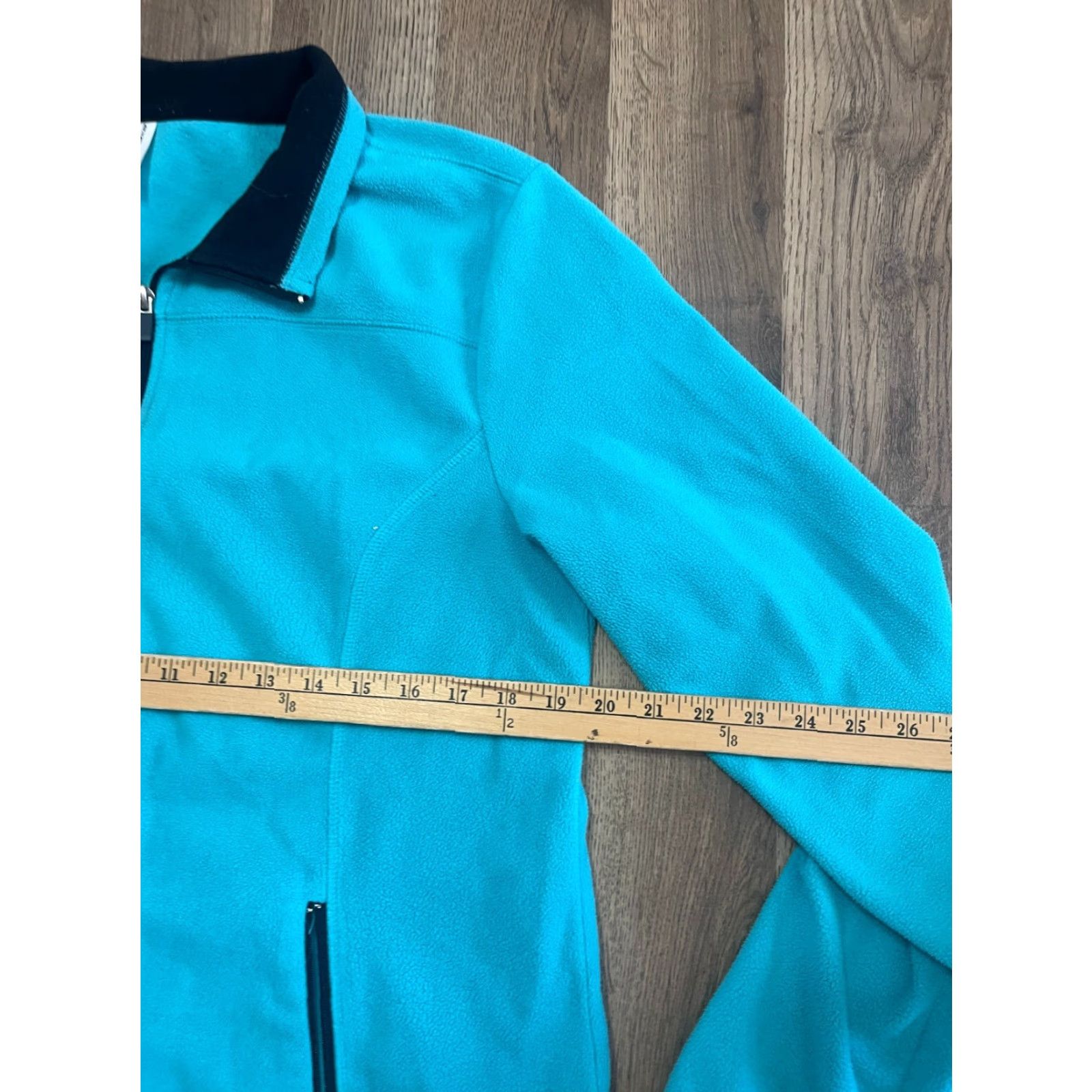 Vintage Exertek Sweater Women XL Blue Black Full Zip Cardigan Zip Pockets Comfort Casual Size XL / US 12-14 / IT 48-50 - 6 Thumbnail