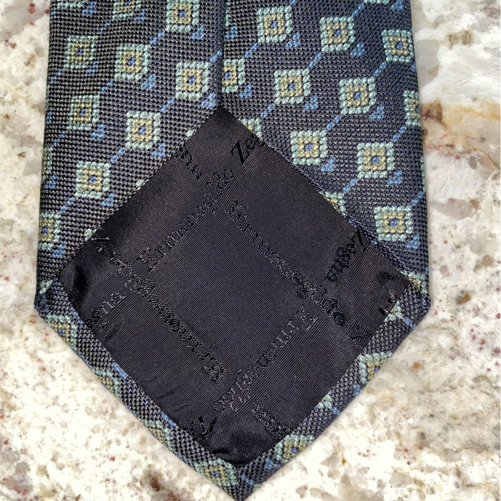 Ermenegildo Zegna ERMENEGILDO ZEGNA $220 Mens Brown Print Silk Necktie Tie Size ONE SIZE - 5 Thumbnail