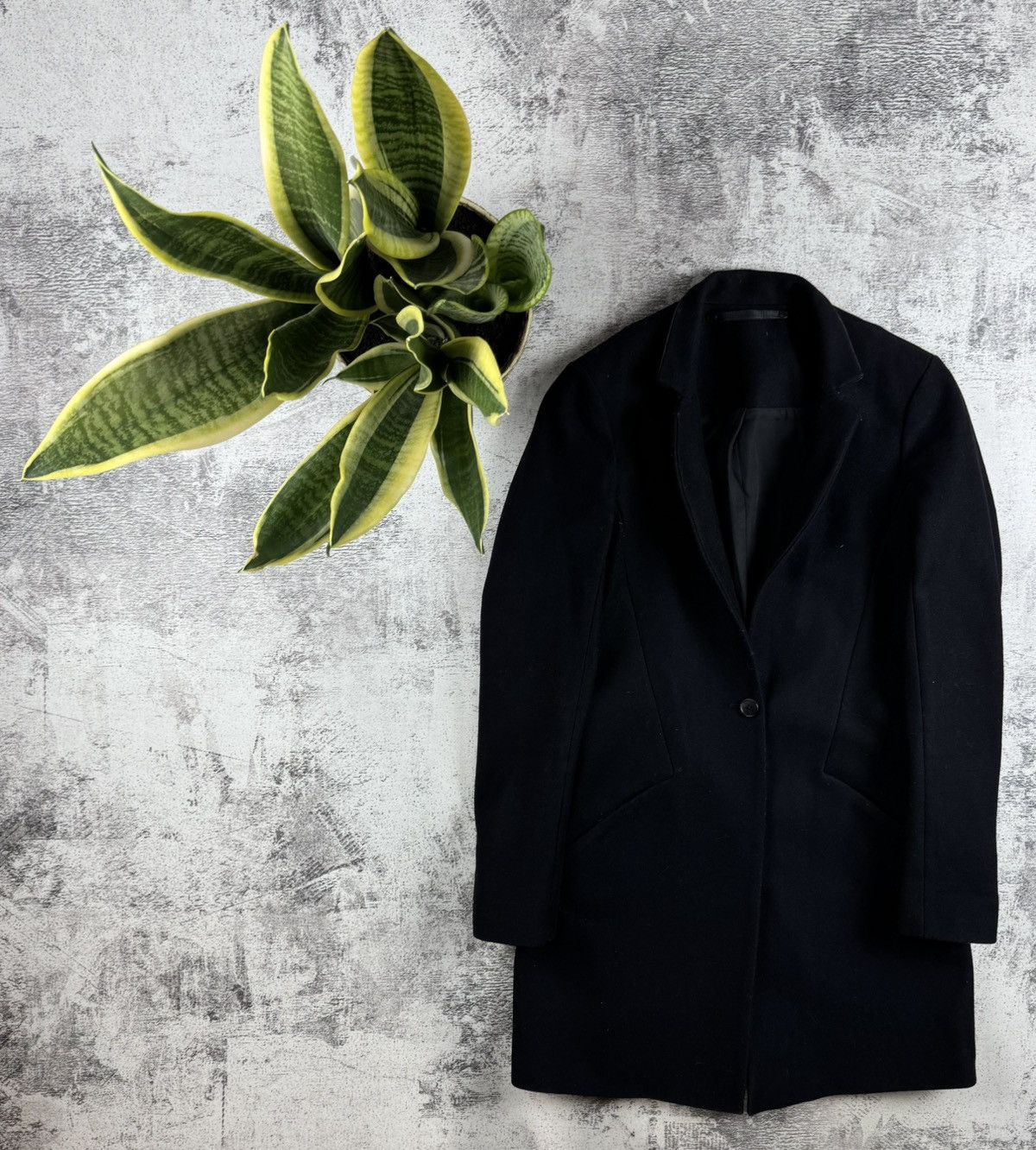 Allsaints ALLSAINTS Vita Black US 2 Wool Button Trench Long Trench Coat Jacket Blazer Size XS / US 0-2 / IT 36-38 - 1 Thumbnail