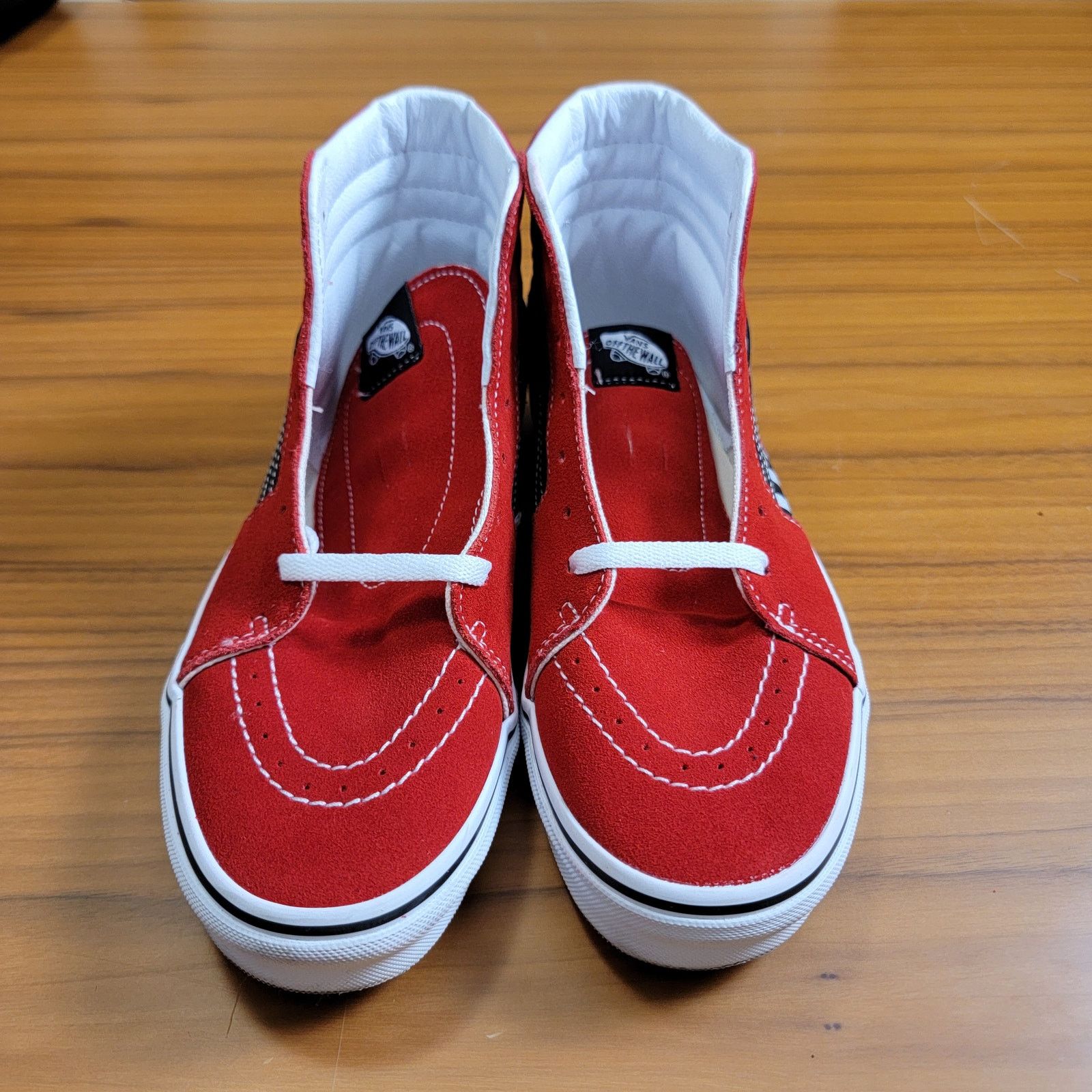 Vans Vans Sk8-Hi ReflectCheckFlame Red Sneakers Sz 7 VN0A4UI2IZQ Size US 7 / IT 37 - 5 Thumbnail