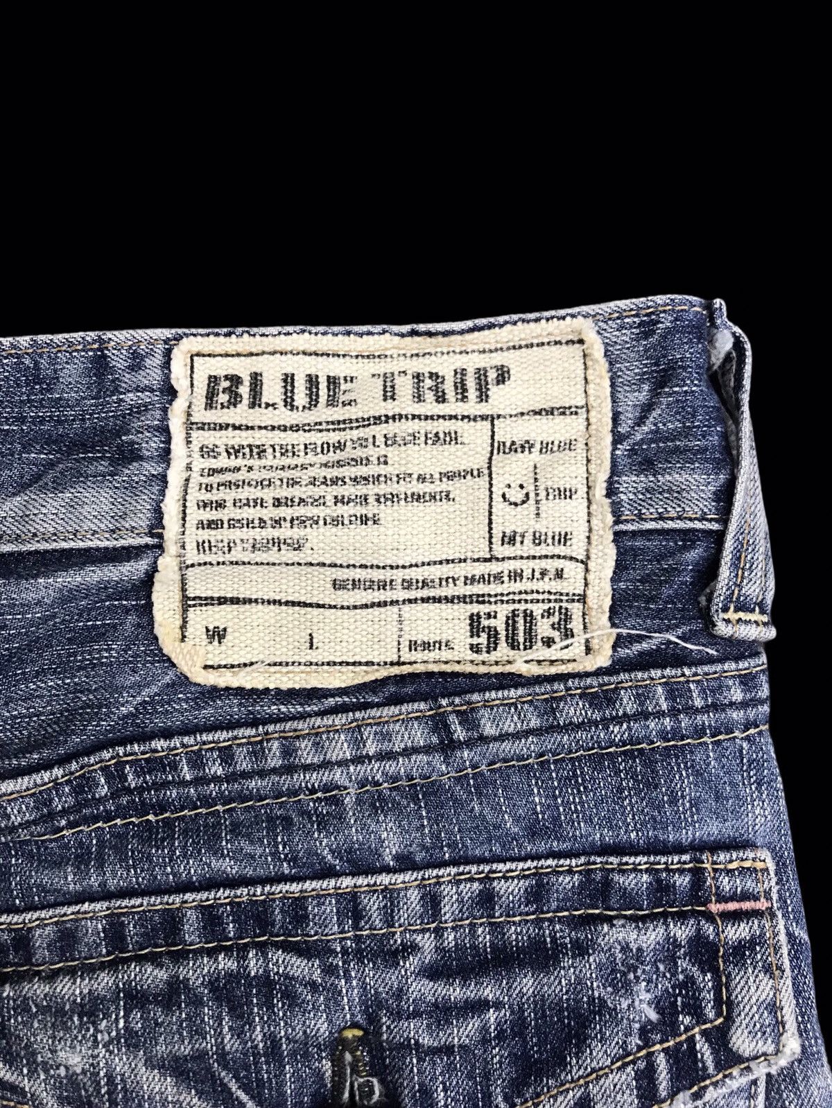 Edwin 💥FLARE💥ARCHIVAL EDWIN 503 SICK FADES FLARE DENIM F416 Size US 35 - 16 Thumbnail