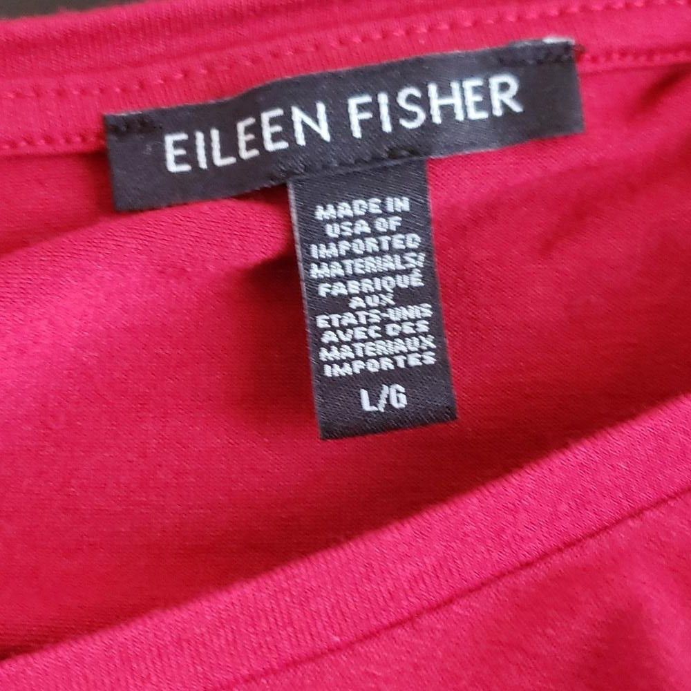 Eileen Fisher CT639 Eileen Fisher Red Short Sleeve T-shirt L Size L / US 10 / IT 46 - 6 Thumbnail