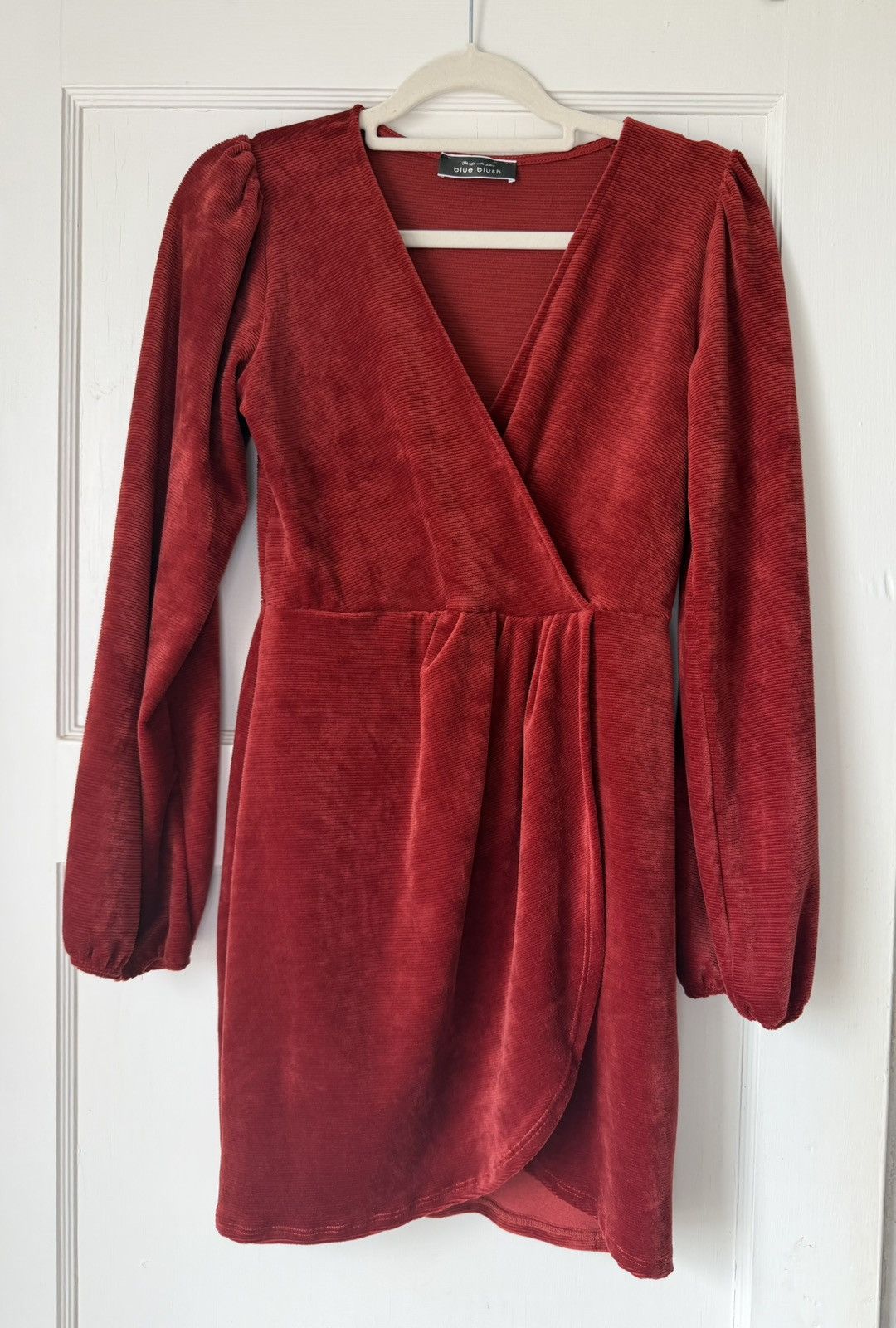 Other Blue Blush Deep Red / Terracotta Long Sleeve Dress Size M / US 6-8 / IT 42-44 - 1 Thumbnail