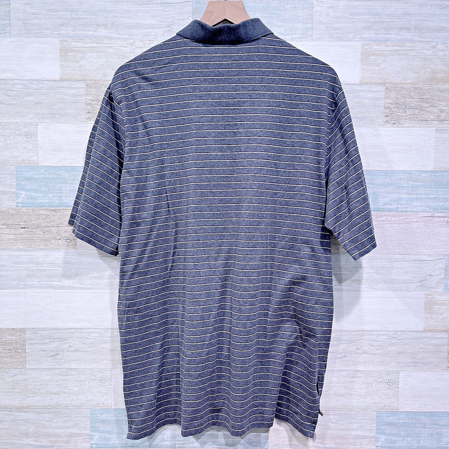 Polo Ralph Lauren × RLX Ralph Lauren × Vintage POLO GOLF Ralph Lauren Pima Cotton Polo Gray Stripe Mens L Size US L / EU 52-54 / 3 - 3 Thumbnail