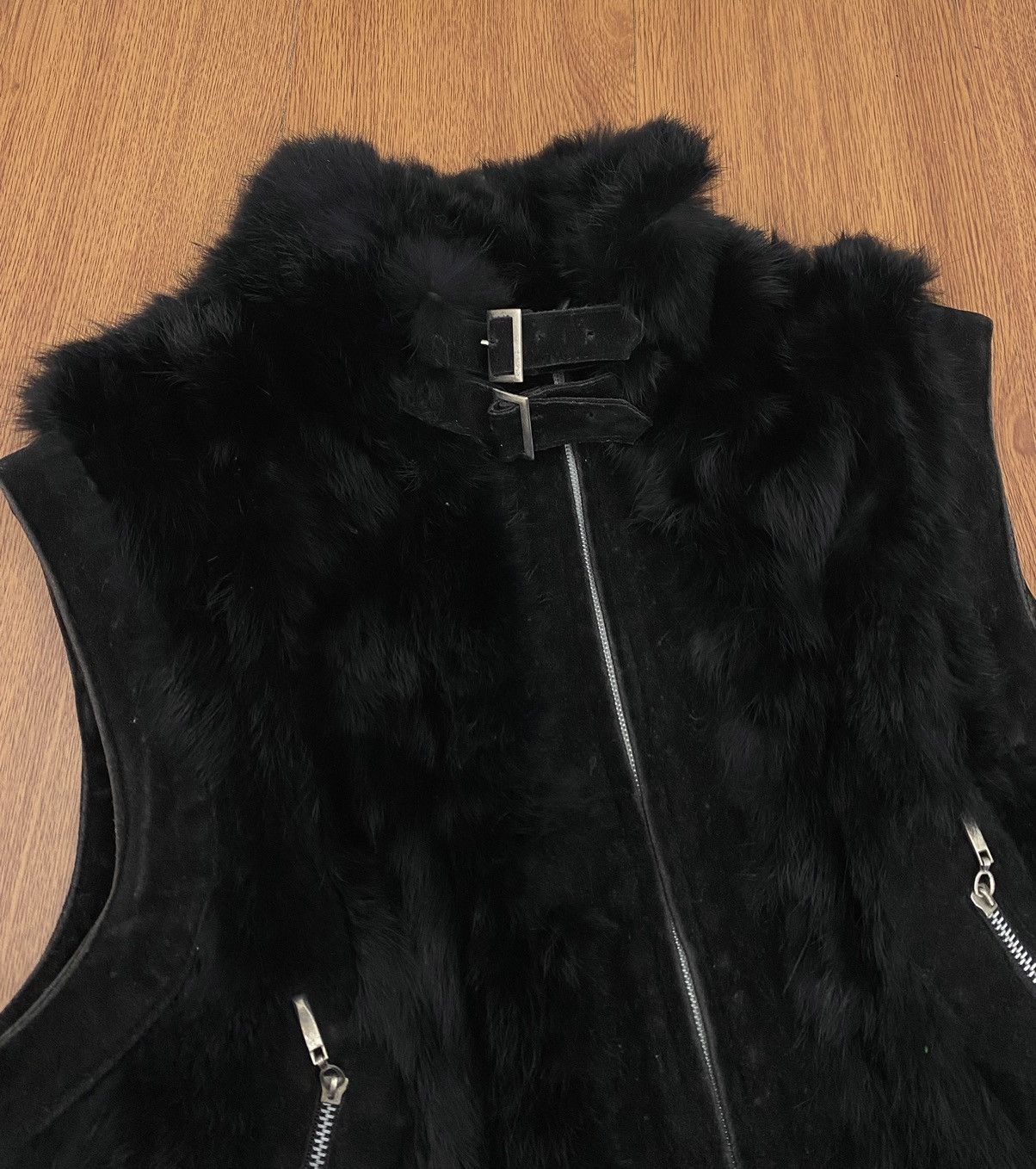 If Six Was Nine × Japanese Brand × Le Grande Bleu (L.G.B.) Black Fur Velvet Vest Size US M / EU 48-50 / 2 - 5 Thumbnail