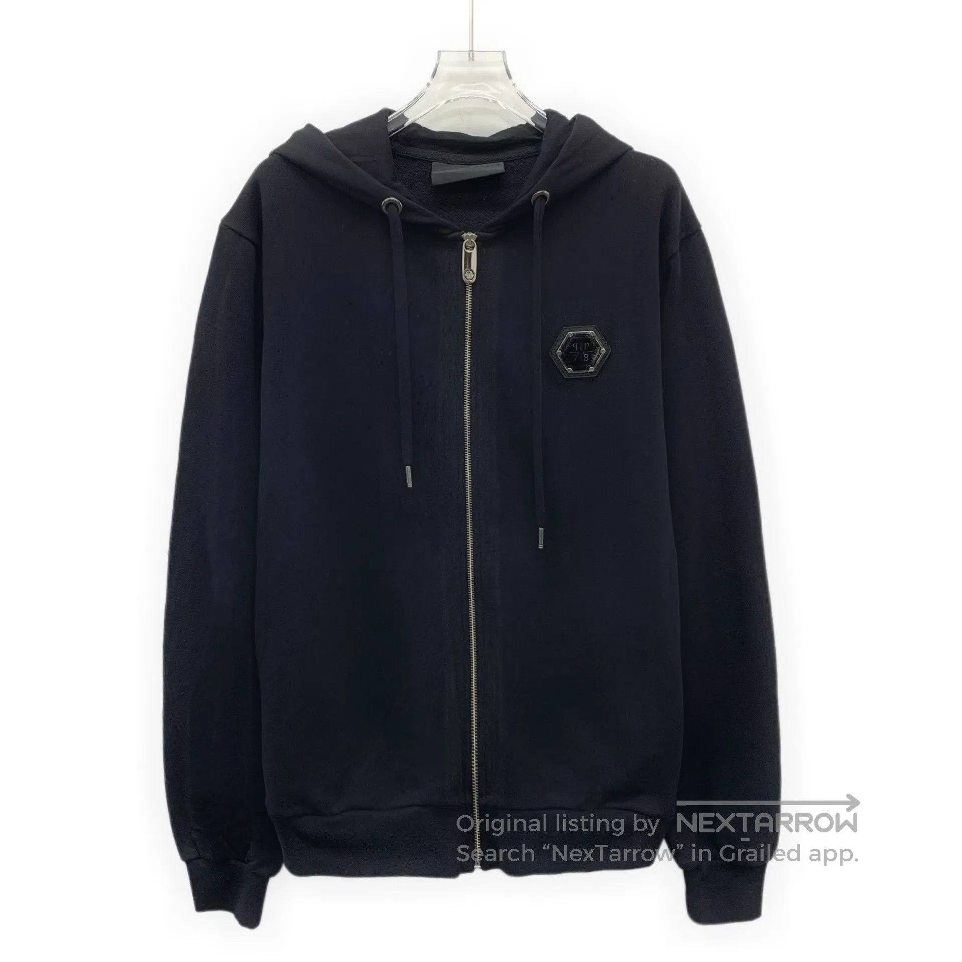 Philipp Plein Philipp Plein Black Skull Head Printed Cotton Hooded Zip-U Size US L / EU 52-54 / 3 - 1 Thumbnail