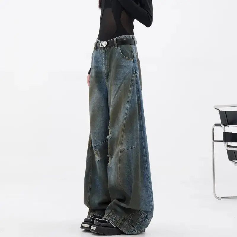 Japanese Brand Retro washed distressed jeans Size US 32 / EU 48 - 2 Thumbnail