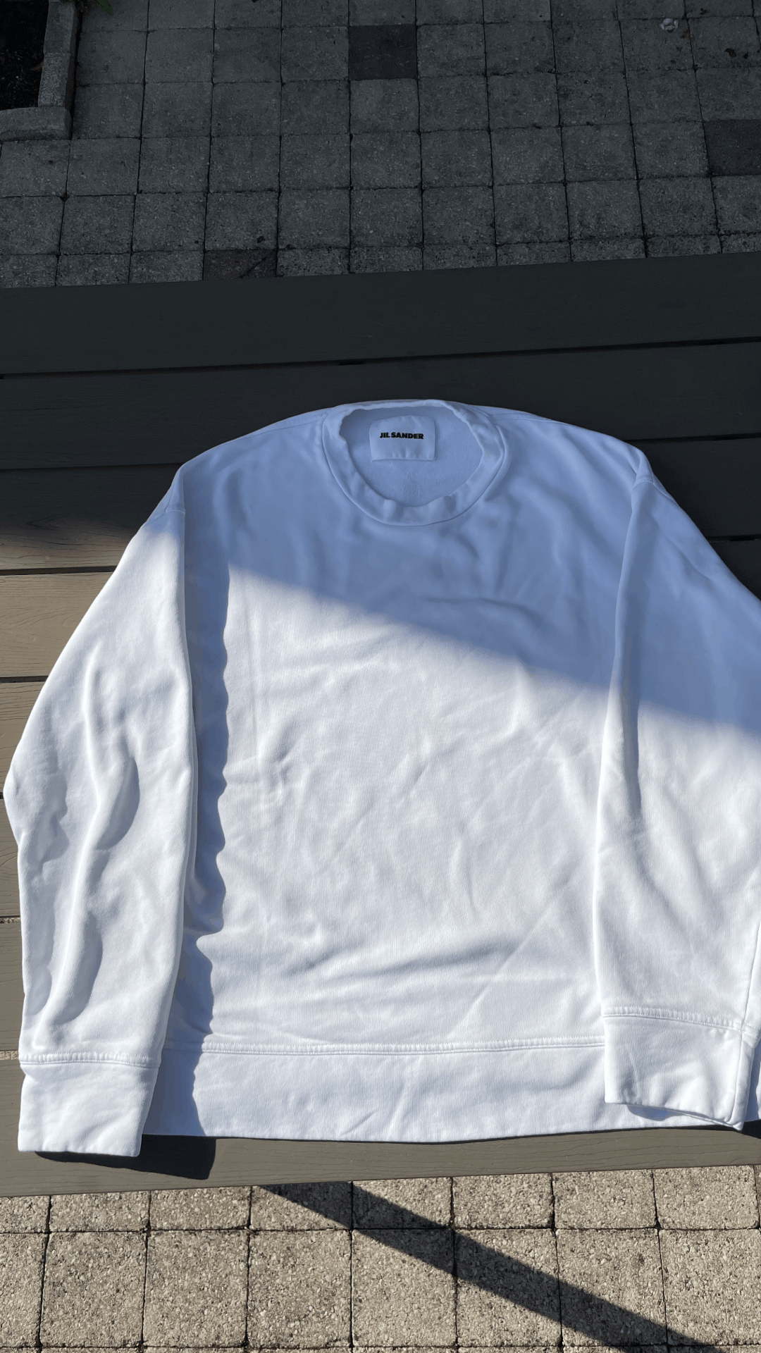 Jil Sander NEVER FADE AWAY LOOPBACK SWEATSHIRT IN WHITE Size US L / EU 52-54 / 3 - 5 Thumbnail