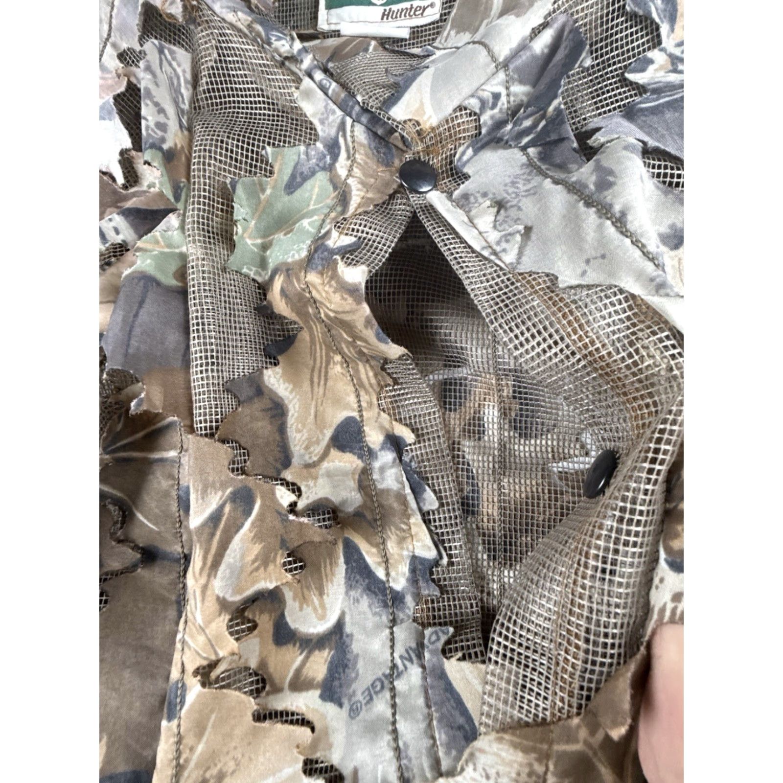 Hunter VINTAGE Hunting Ghillie Leaf Jacket M/L Game Hunter Camouflage Leaves Brown Military Jacket Mens L Size US L / EU 52-54 / 3 - 4 Thumbnail