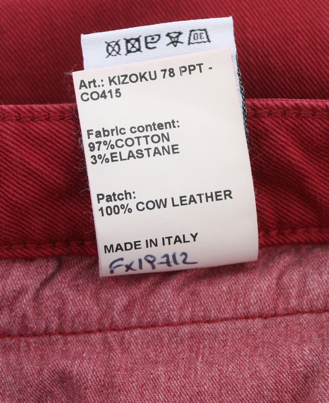 R13 BOY STRAIGHT 27 Vivid Red Stretch Cropped Ankle 86355 Size 27" / US 4 / IT 40 - 8 Thumbnail