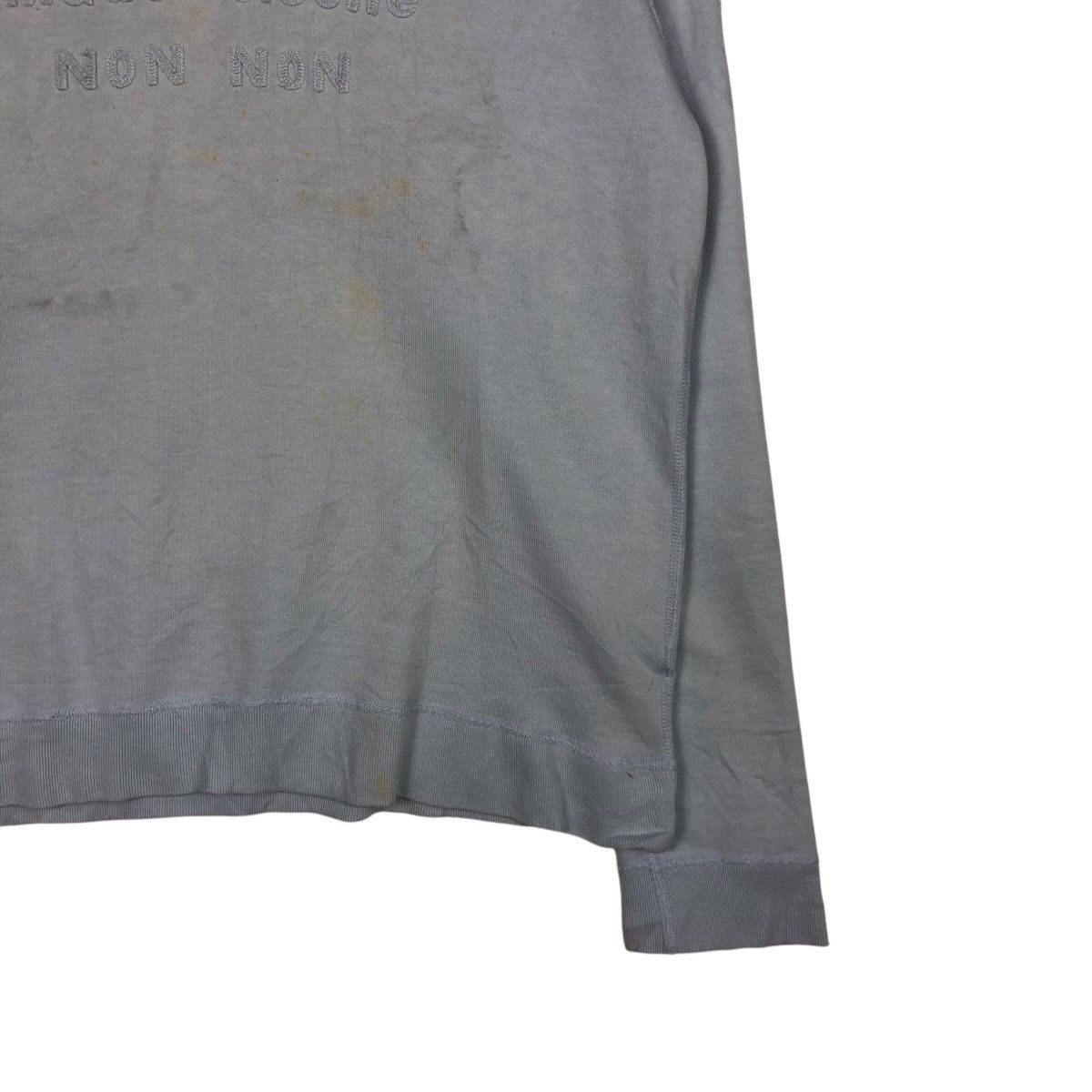 Issey Miyake 📌Baby Blue Vintage Sweatshirt Mademoiselle Non Non Big Logo Size US M / EU 48-50 / 2 - 6 Thumbnail