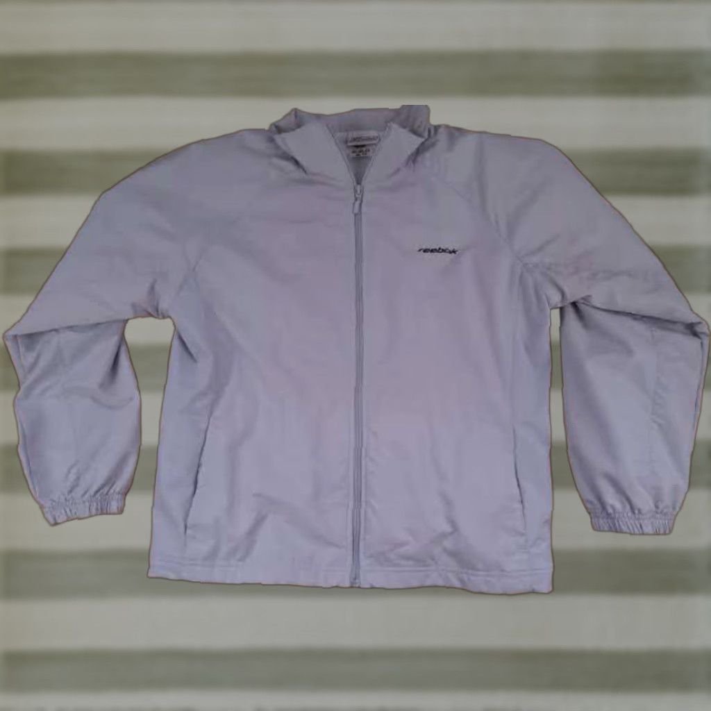 Reebok Reebok Woman Lightweight Full Zip Tennis Jacket Large Grey Size L / US 10 / IT 46 - 1 Thumbnail
