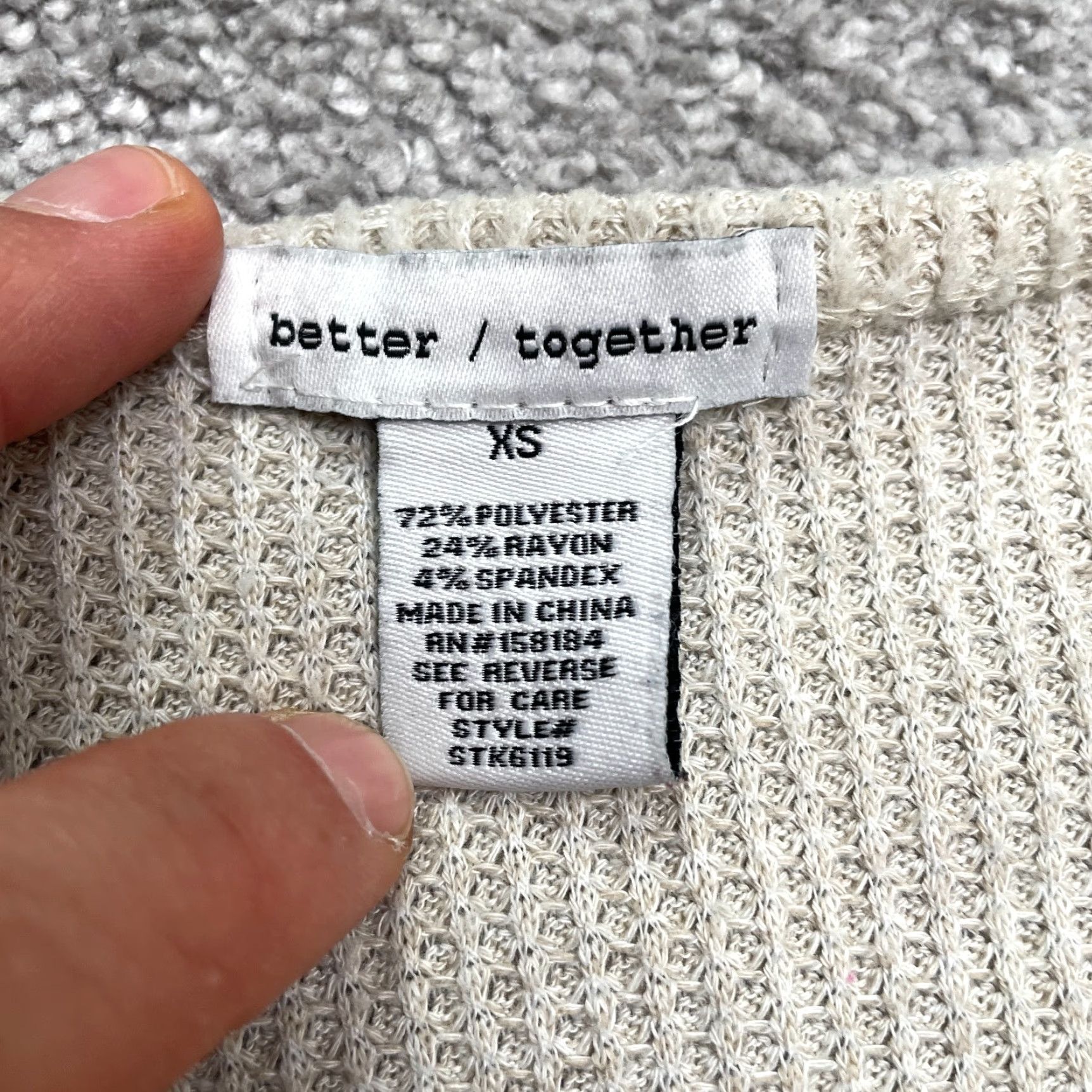 Vintage Better Together Tank Top Womens XS Beige Cropped Knit Sleeveless Scoop Neck Casual Size XS / US 0-2 / IT 36-38 - 4 Thumbnail
