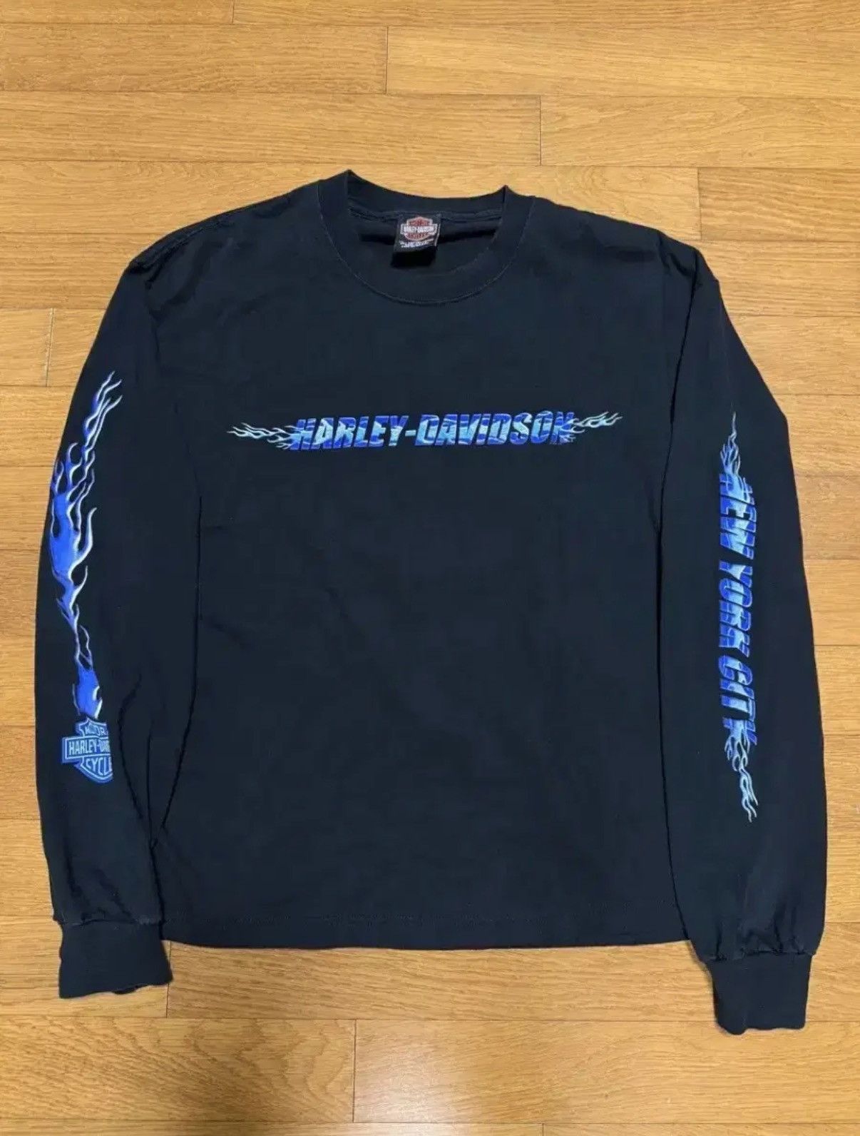 Harley Davidson 00s 2001 Harley Davidson New York City Long Sleeve Size US XL / EU 56 / 4 - 1 Thumbnail