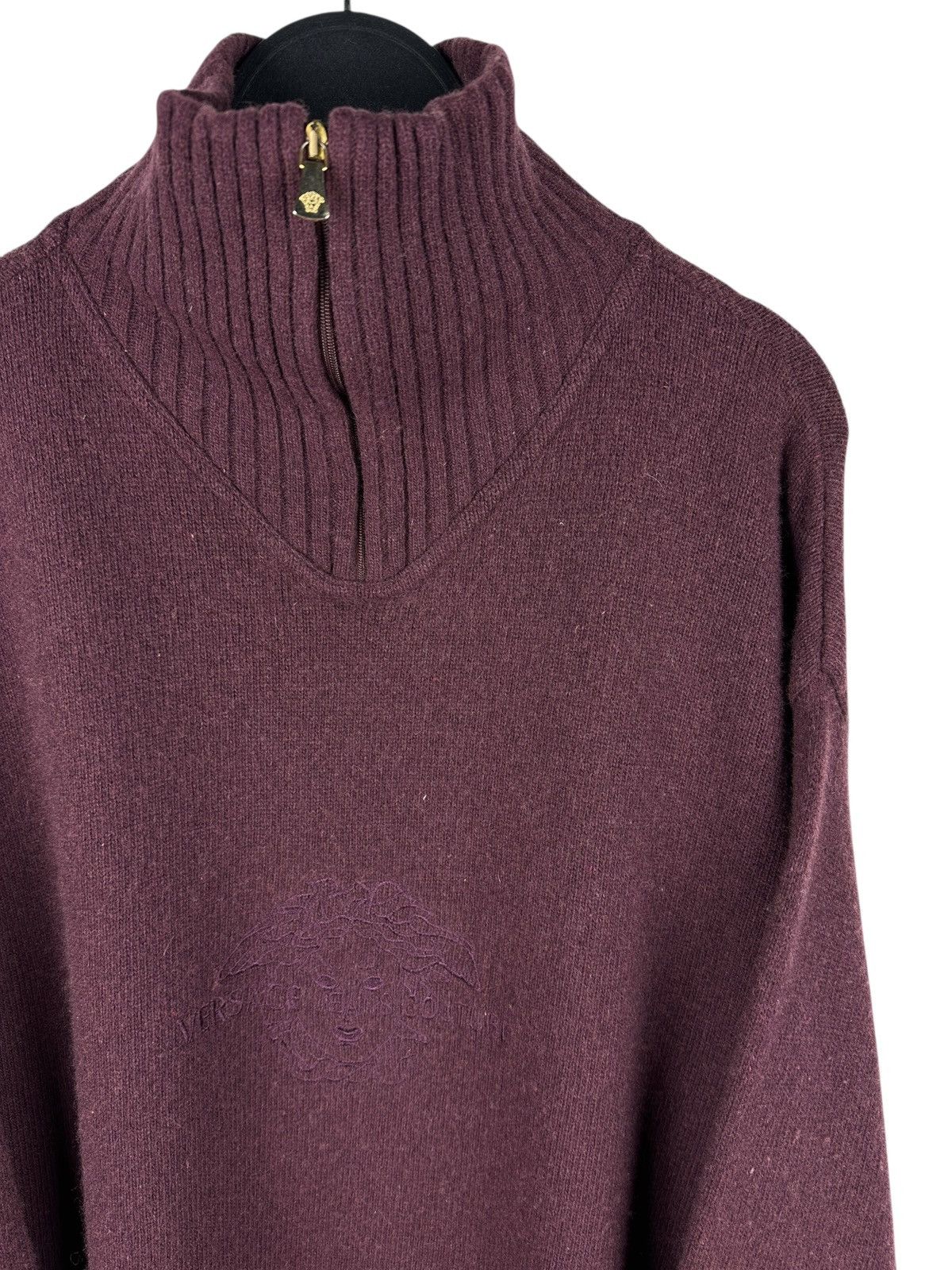 Versace Jeans Couture Vintage Versace Jeans Couture Wool Knit Pullover High Neck Size US XL / EU 56 / 4 - 3 Thumbnail