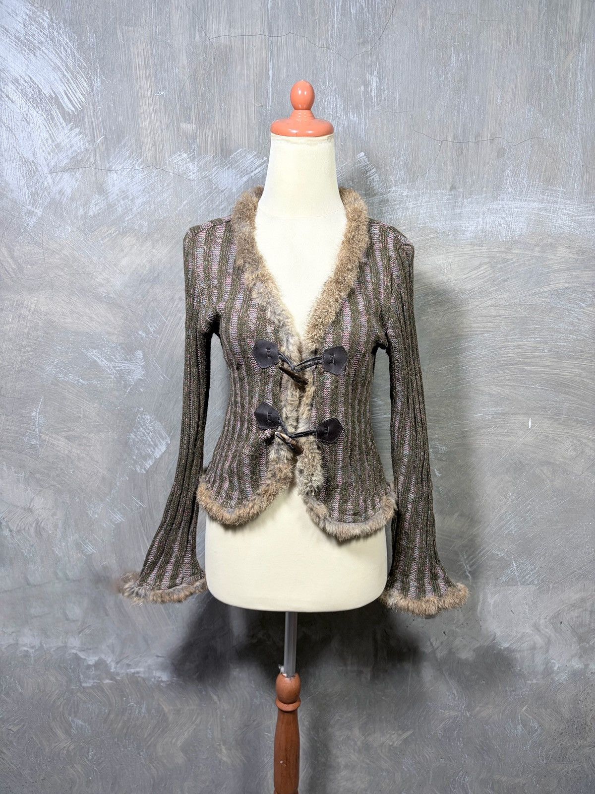 Le Grande Bleu (L.G.B.) Y2K Women Japanese Fur Knitwear Tops Size M / US 6-8 / IT 42-44 - 1 Thumbnail