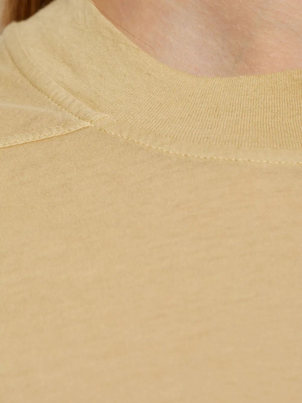 Rick Owens o1y0126 Crewneck T-Shirt in Marigold Size S / US 4 / IT 40 - 2 Thumbnail