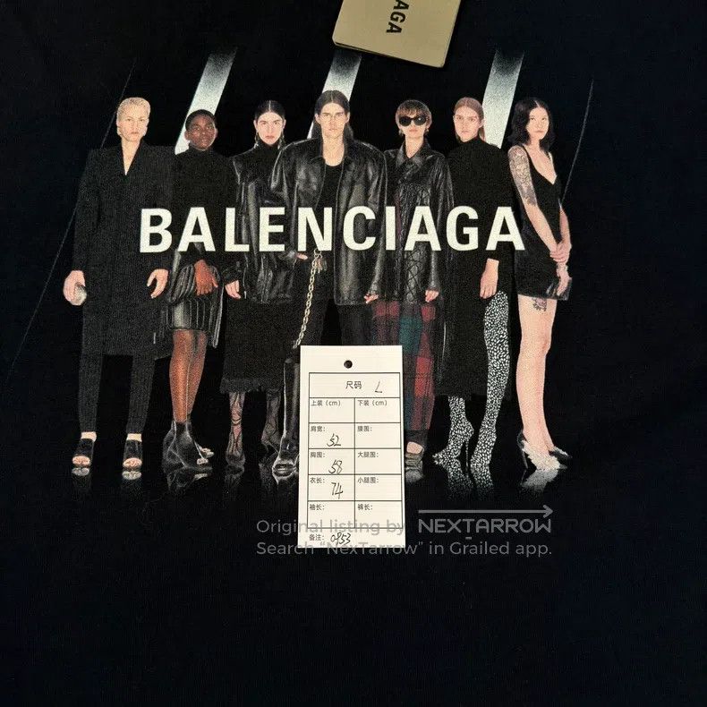 Balenciaga Balenciaga Black Band Graphic Short Sleeve Size US L / EU 52-54 / 3 - 5 Thumbnail