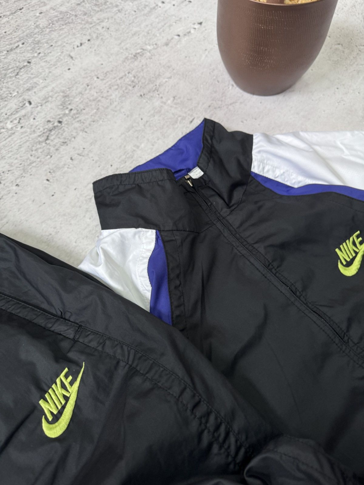 Nike × Vintage NIKE VINTAGE NYLON BASIC LOGO OVERSIZE BAGGY TRACK SUIT FIT Size US XL / EU 56 / 4 - 6 Thumbnail
