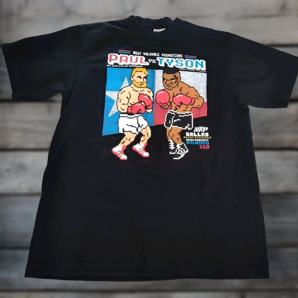 Vintage VINTAGE Shaka Wear Mike Tyson vs Jake Paul Fight Shirt Graphic Print Black Adult Large Retro Boxing Mens Size US L / EU 52-54 / 3 - 1 Thumbnail