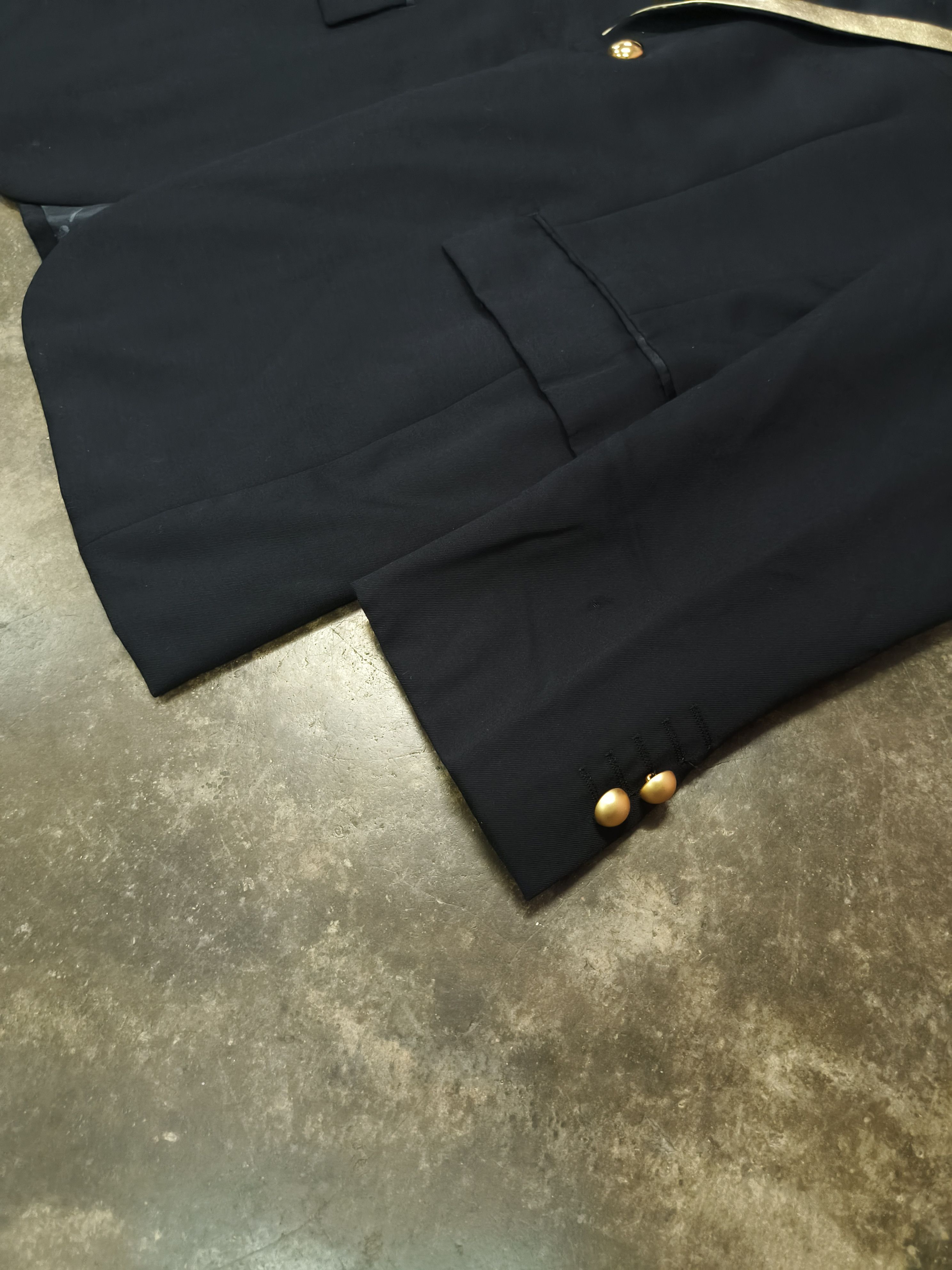 Burberry BURBERRY BLACK LABEL SUPER 100'S BLACK BLAZER JACKET Size 38R - 4 Thumbnail