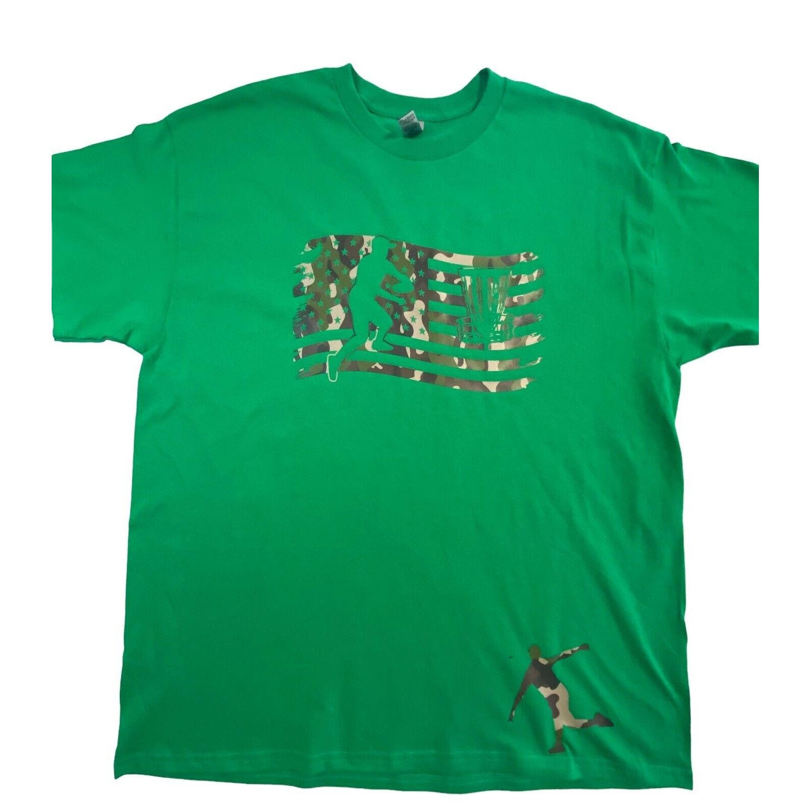 Gildan Disc Golf Shirt PATRIOTIC CAMO Flag Logo XL T-Shirt Size US XL / EU 56 / 4 - 1 Thumbnail