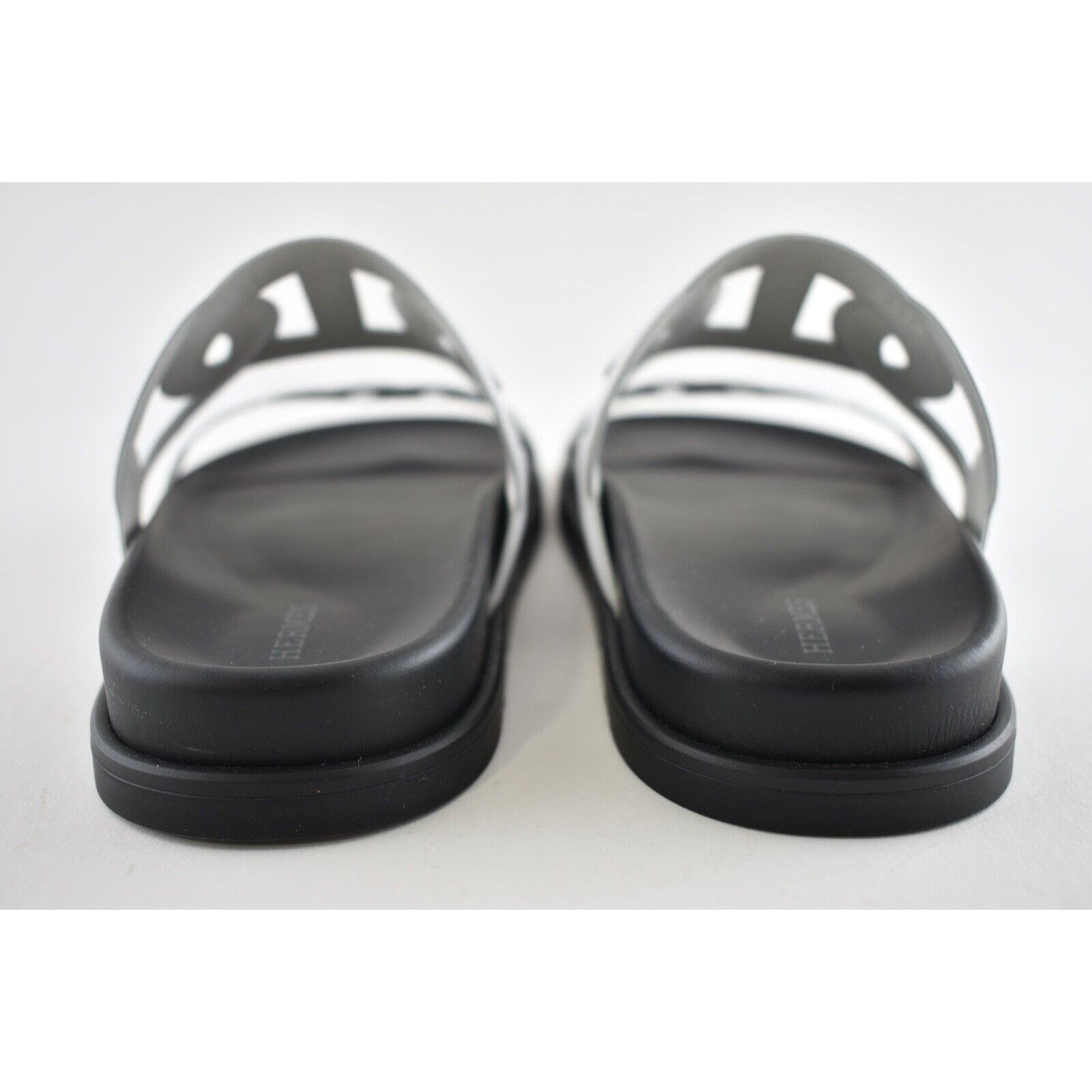 Hermes Hermes Extra Sandals White Black Chaine d'Ancre Leather Size US 7 / IT 37 - 11 Thumbnail