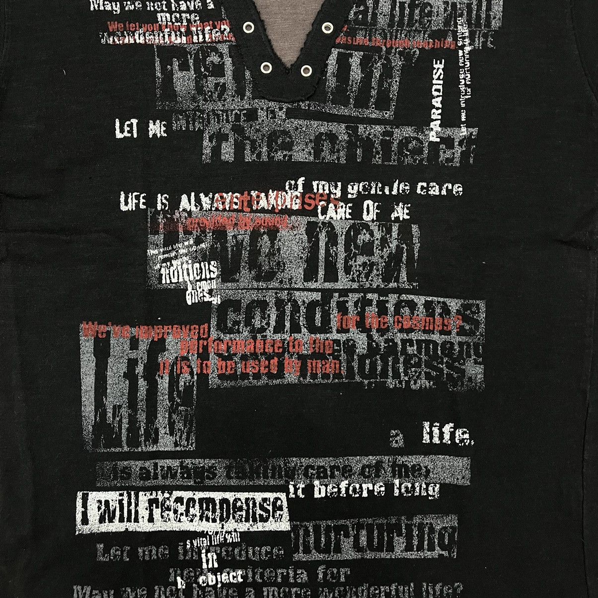 If Six Was Nine × KMRii × Le Grande Bleu (L.G.B.) Crazy Y2K Collins Poem Gothic Lolita Punks LGB Style Tee Size US M / EU 48-50 / 2 - 4 Thumbnail