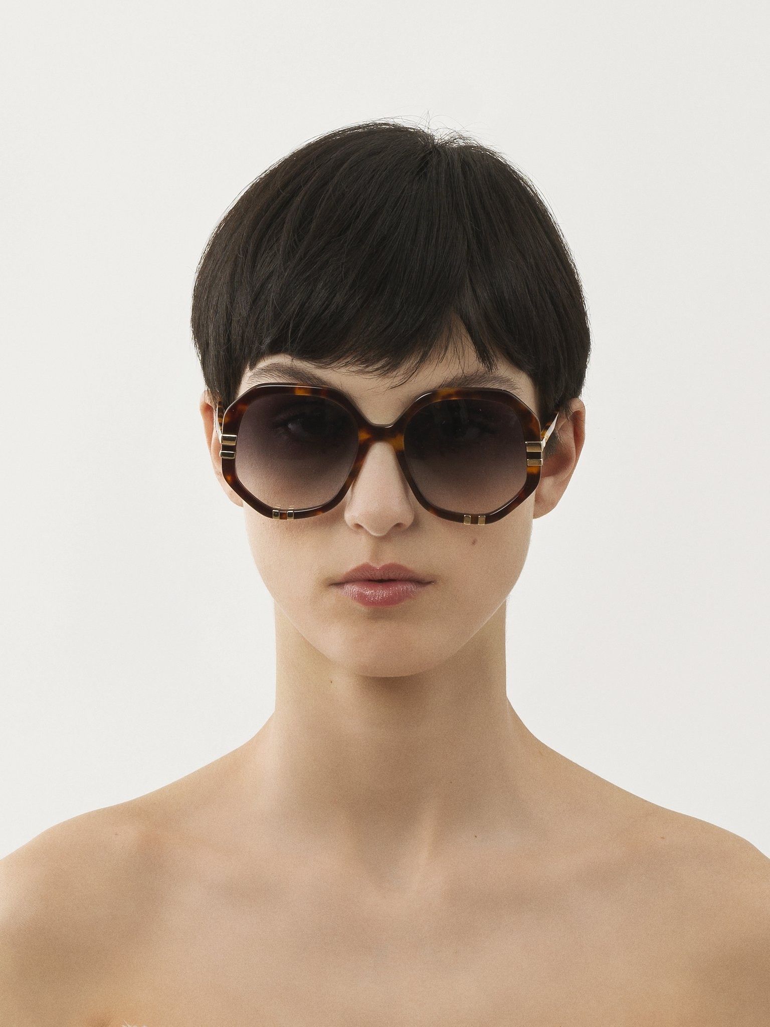 Chloe o1loc1c1024 Size: OS /West Sunglasses in Havana Grad/Blue Size ONE SIZE - 4 Thumbnail