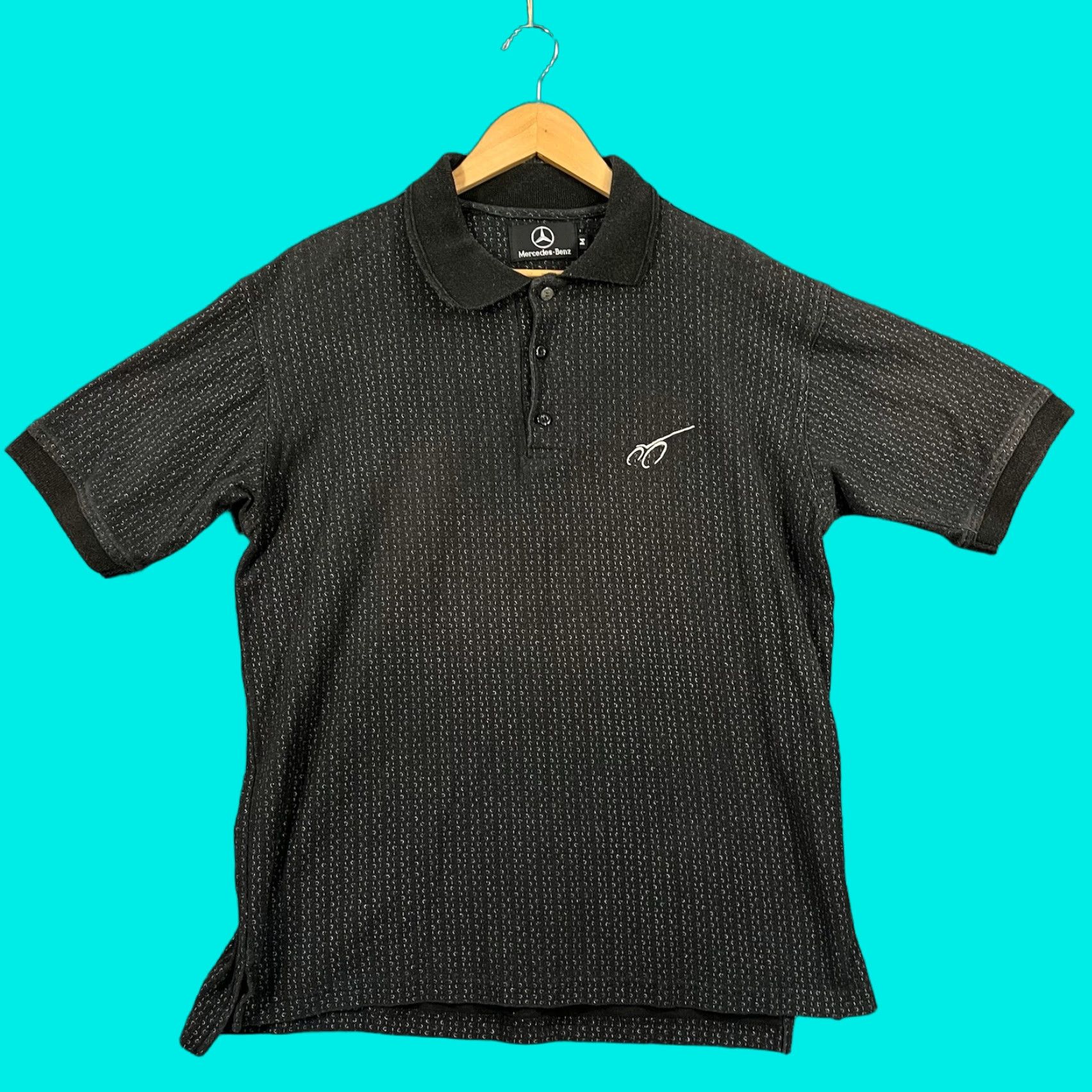 Mercedes-Benz VINTAGE Mercedes-Benz Golf Polo Shirt Mens Medium Short Sleeve Embroidered Logo Black Size US M / EU 48-50 / 2 - 1 Thumbnail