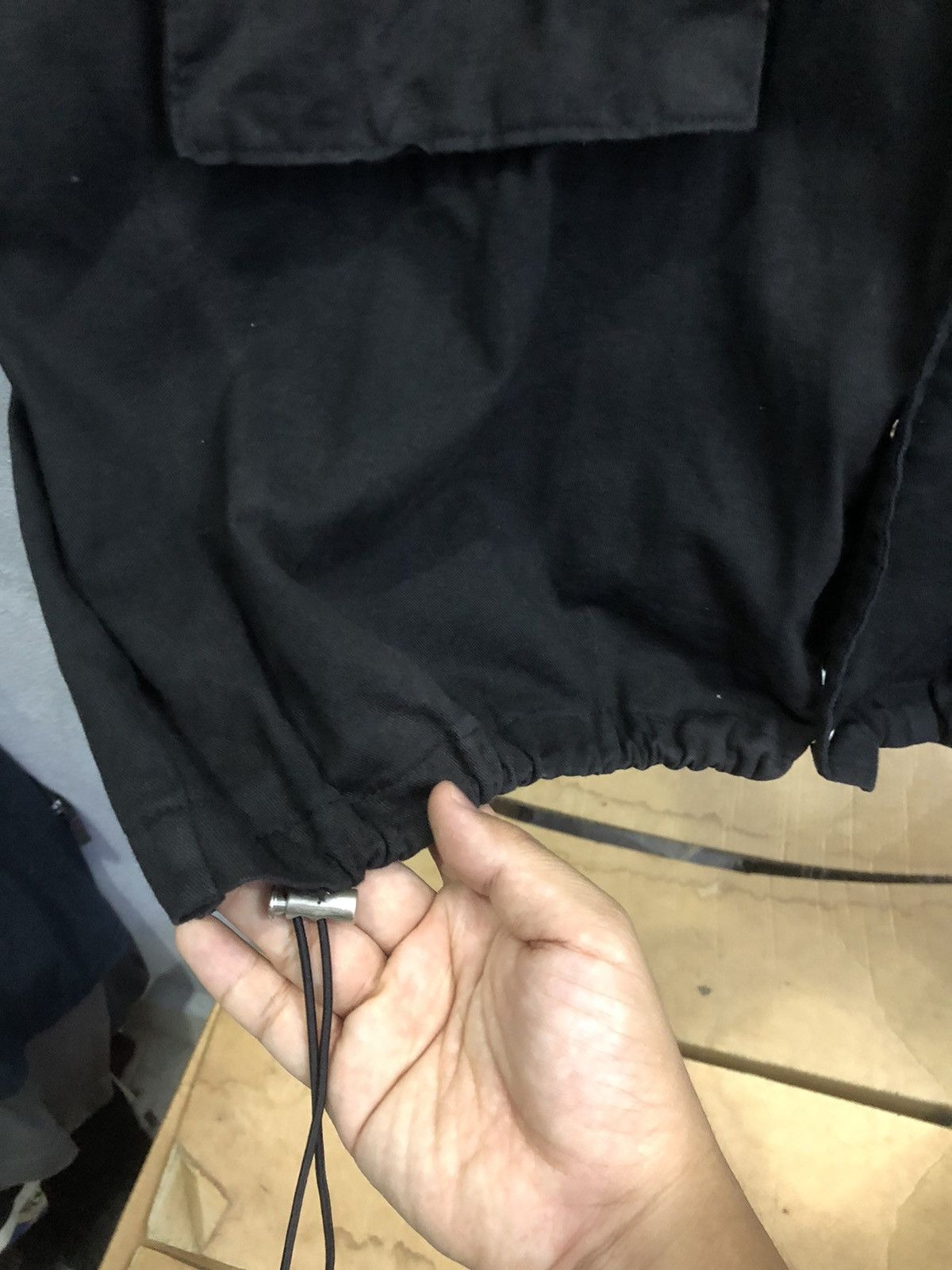 Helmut Lang CROP Black Utility Field Jacket Boxy Fit Drawstring Hem Size US L / EU 52-54 / 3 - 5 Thumbnail