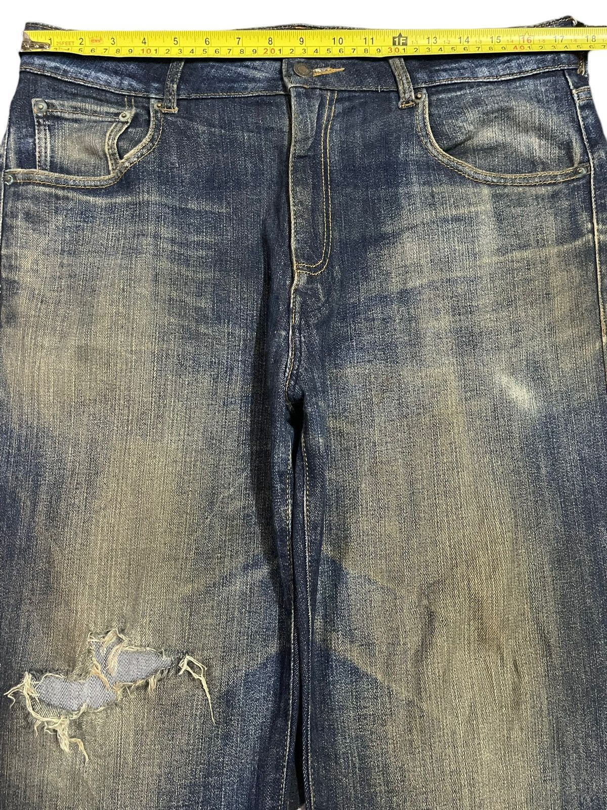 Japanese Brand Vintage Japanese Brand Blue Mud Wash Style Loose Jeans Size US 34 / EU 50 - 11 Thumbnail