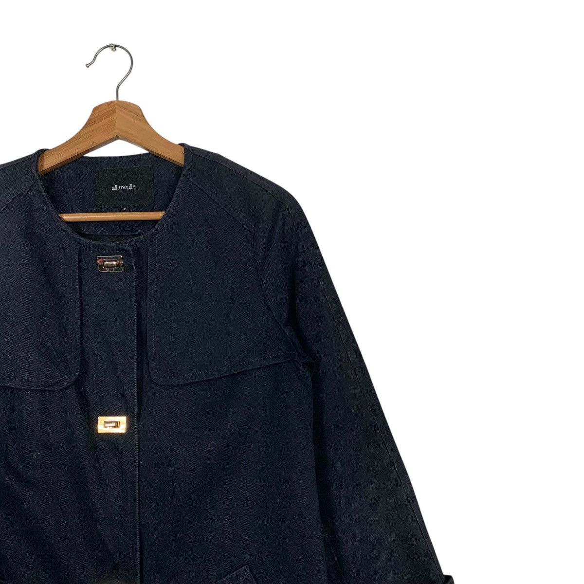 Japanese Brand ALLUREVILLE Made in Japan Poly Rayon Overcoat #1650-C73 Size US S / EU 44-46 / 1 - 6 Thumbnail