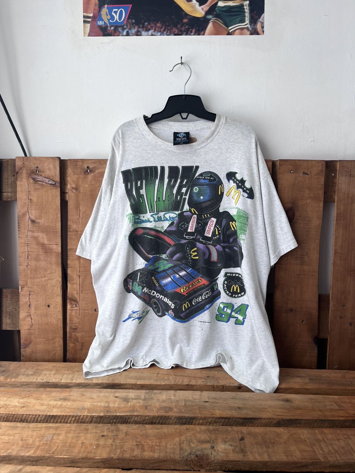 Vintage 1995 Nascar Bill Elliott x Batman t shirt