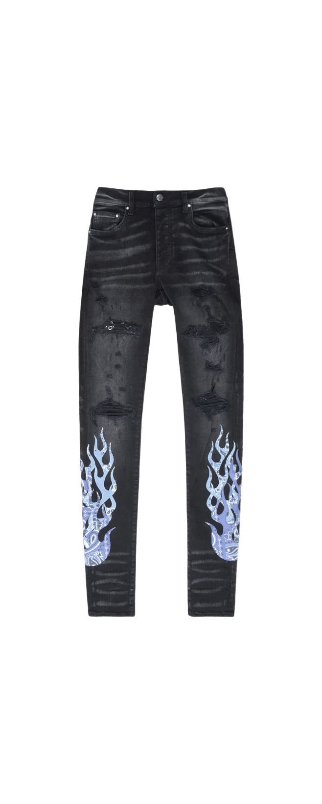 Amiri Amiri 'Bandana Flame Clay Indigo' Black Jeans Size US 36 / EU 52 - 1 Preview