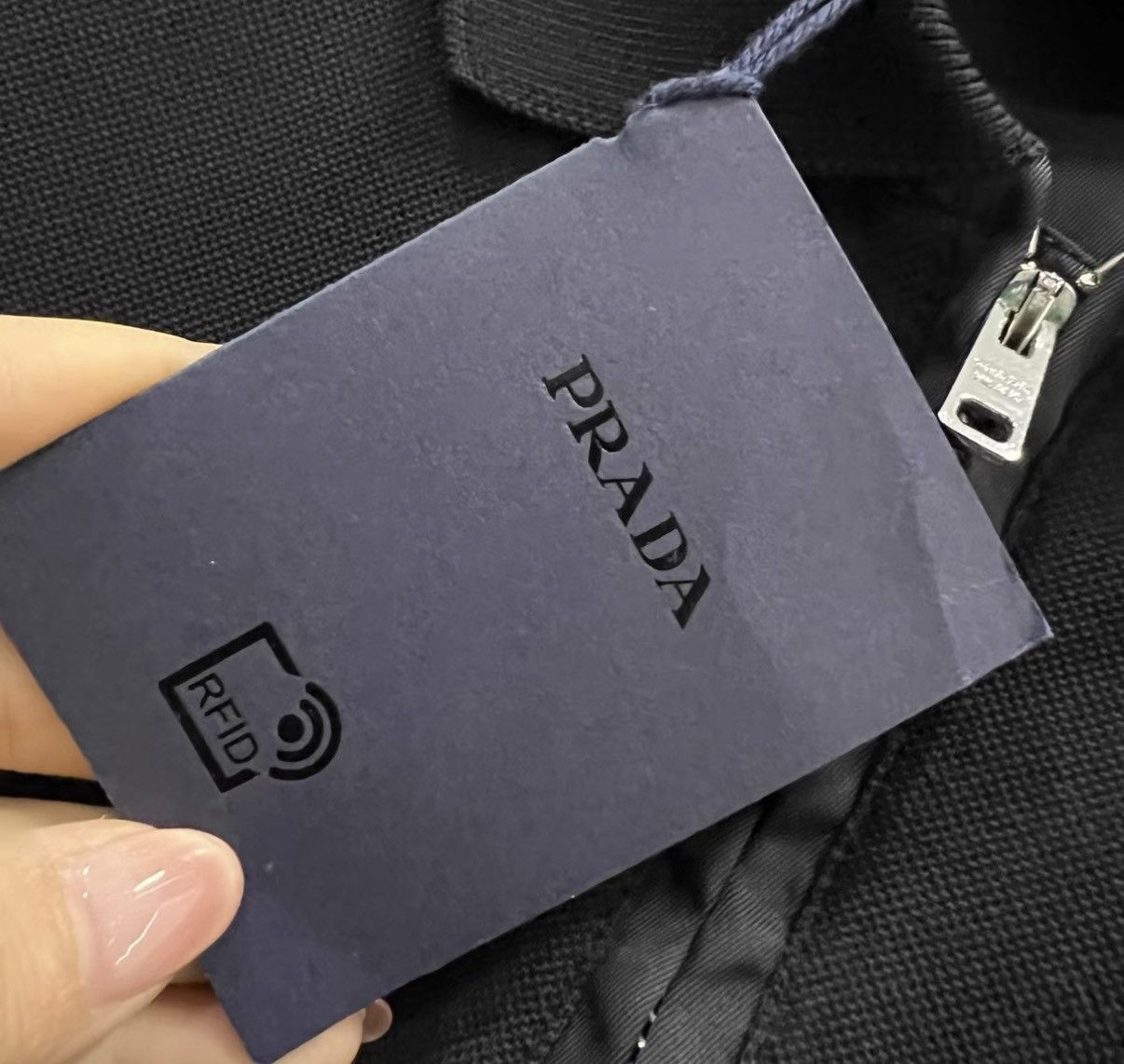 Prada Prada Black Triangle Logo Half-Zip Long Sleeve J41 Size US L / EU 52-54 / 3 - 5 Thumbnail